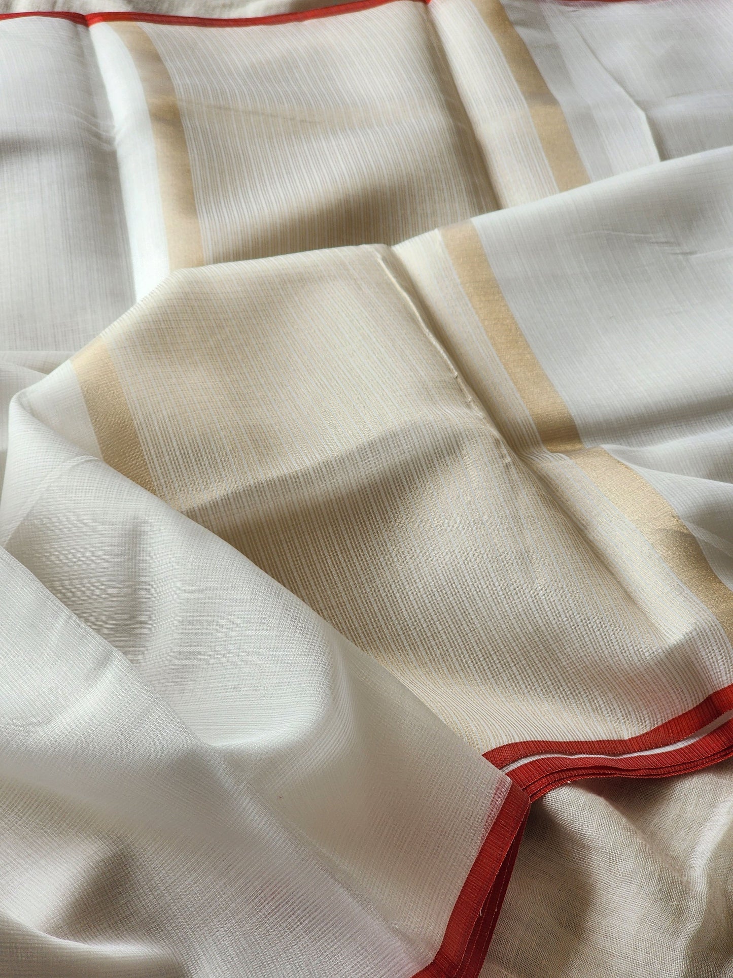 White kota silk saree