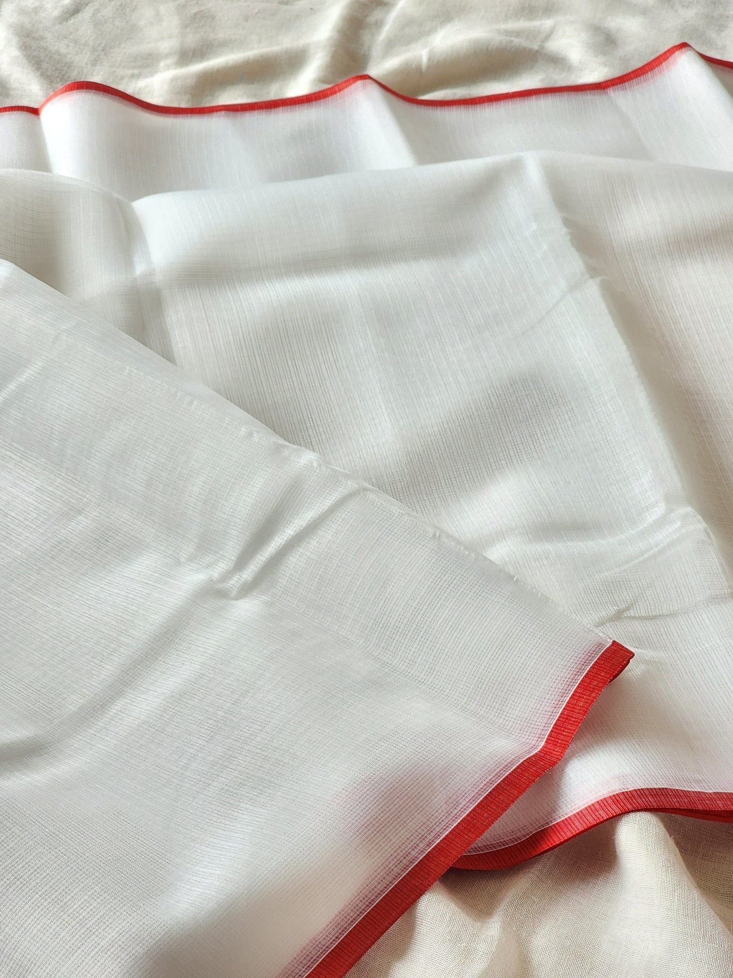 White kota silk saree