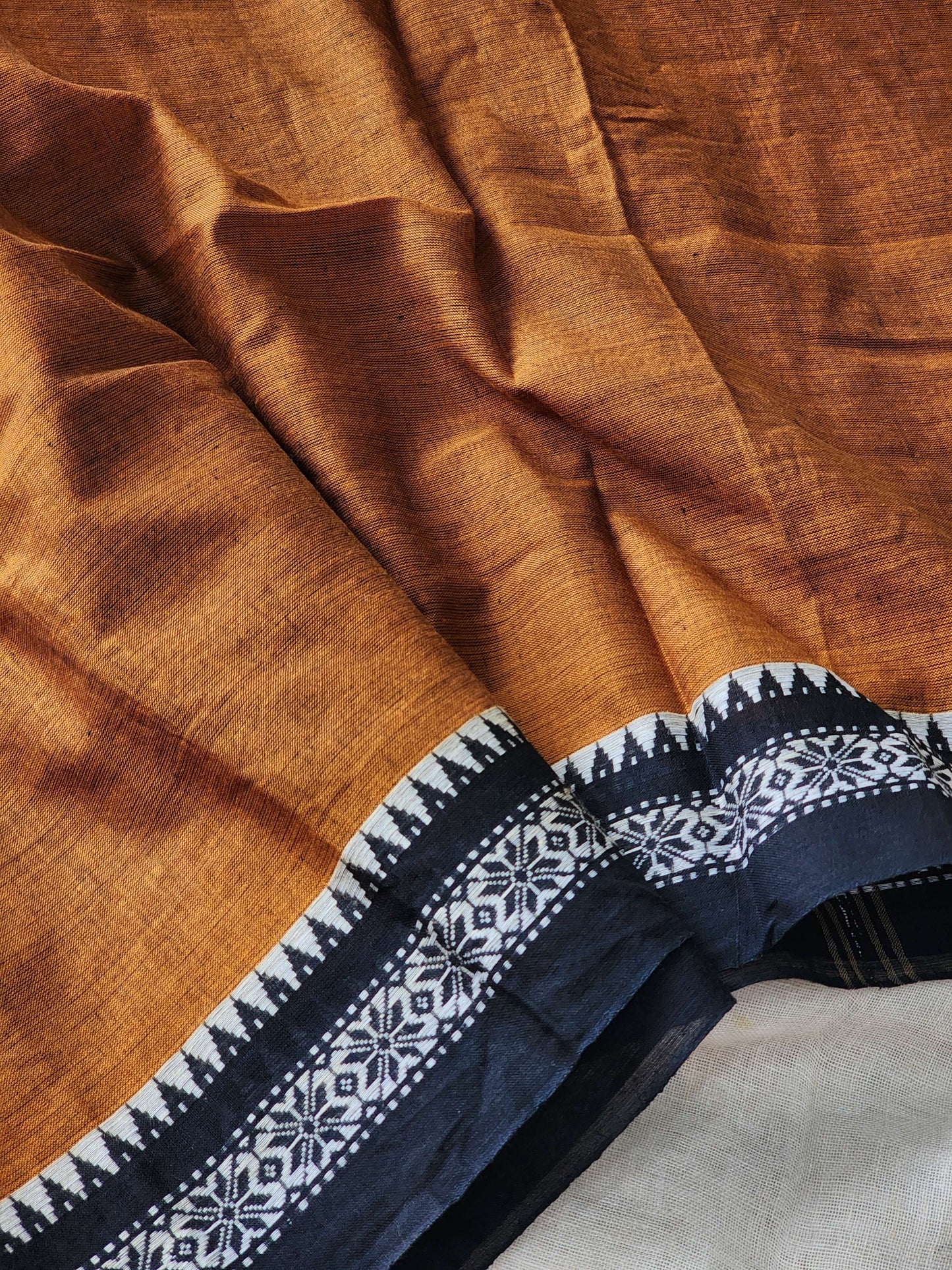 Brown Dhonekhali Cotton Saree