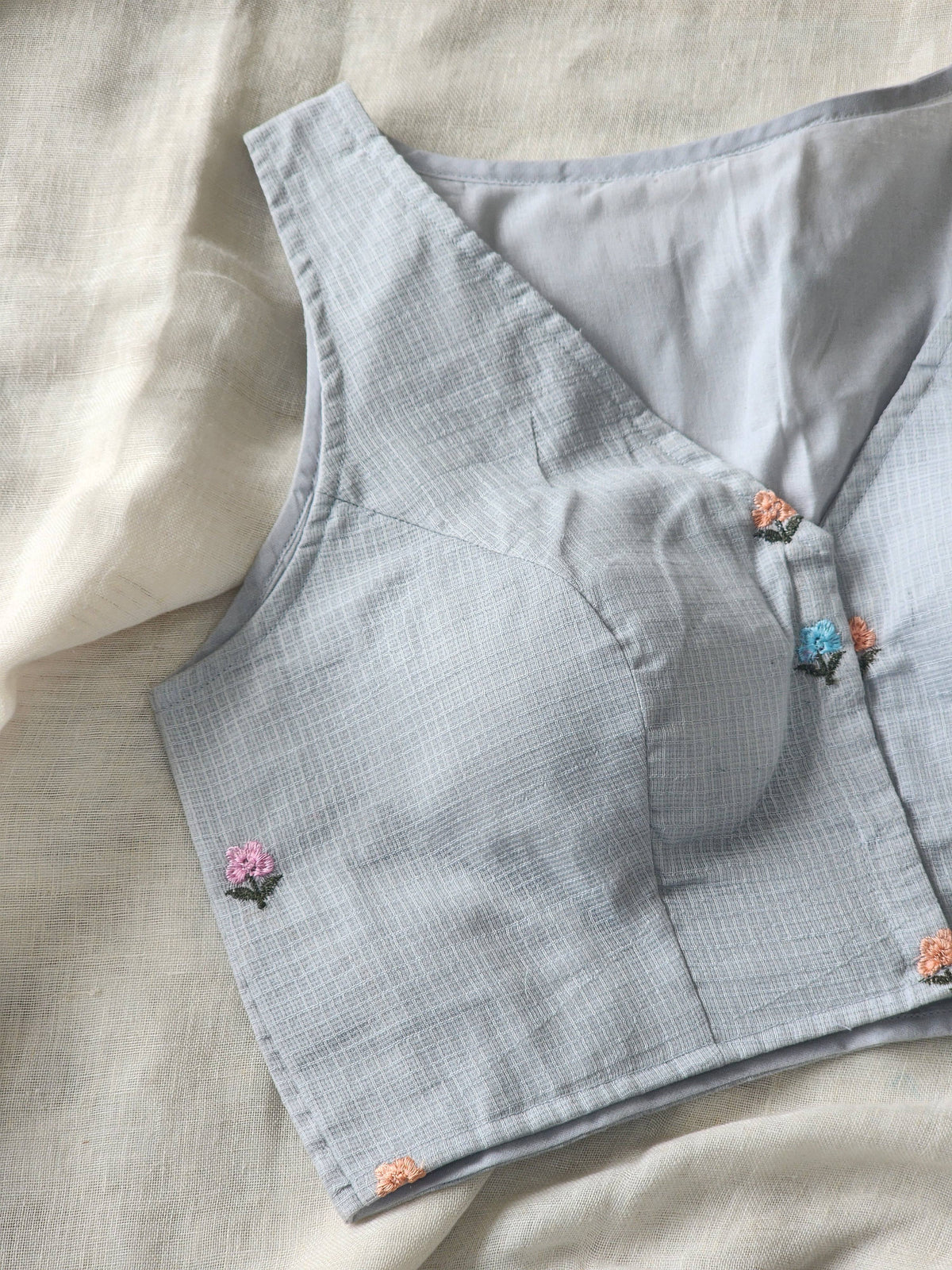 Grey Kota Cotton Blouse