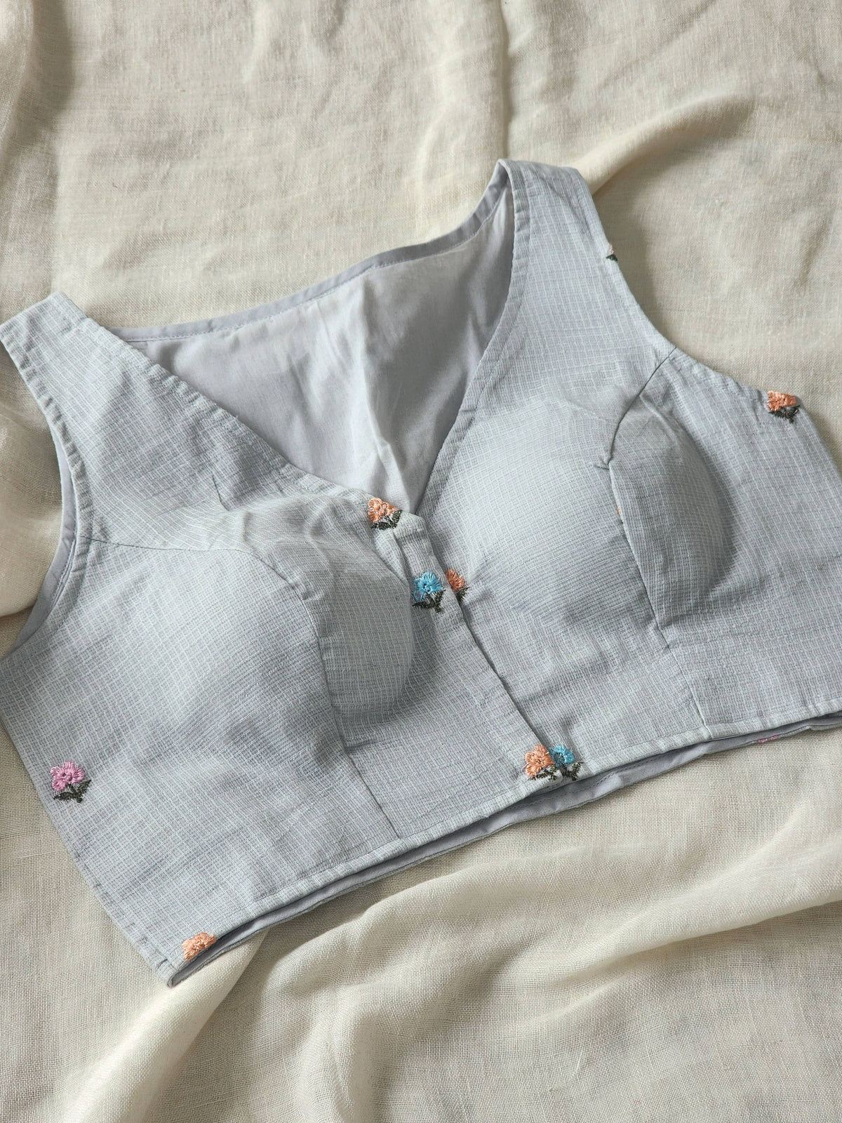 Grey Kota Cotton Blouse