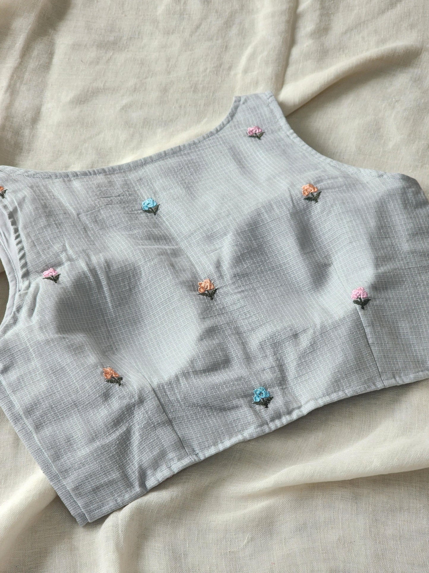 Grey Kota Cotton Blouse
