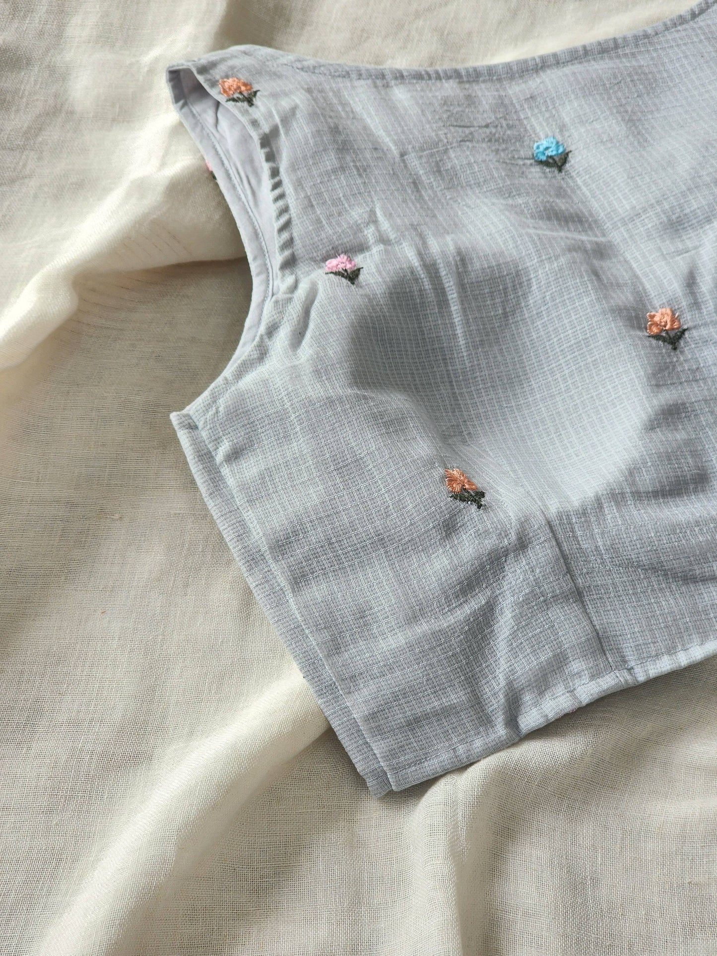 Grey Kota Cotton Blouse