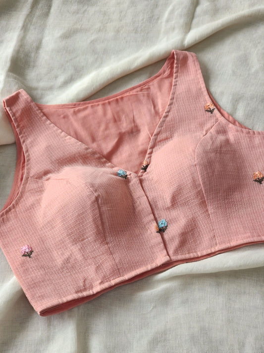 Peach Kota Cotton Blouse
