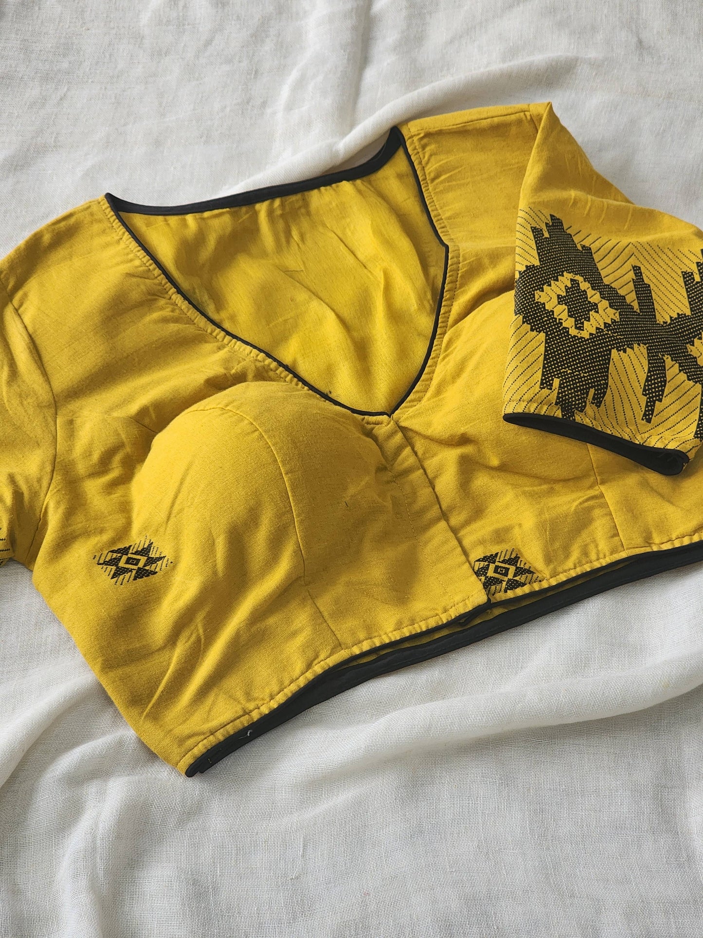 Mustard cotton blouse
