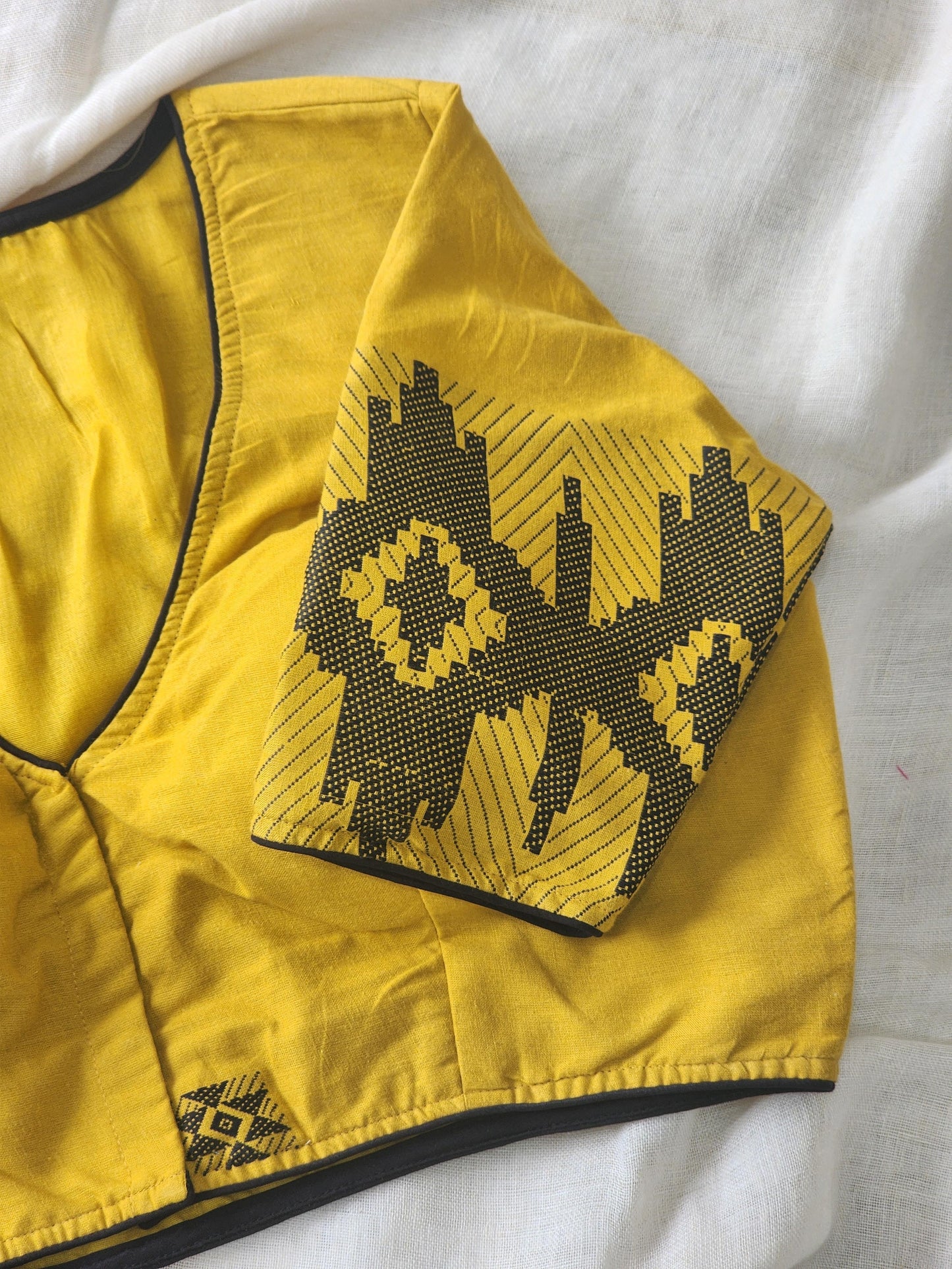Mustard cotton blouse