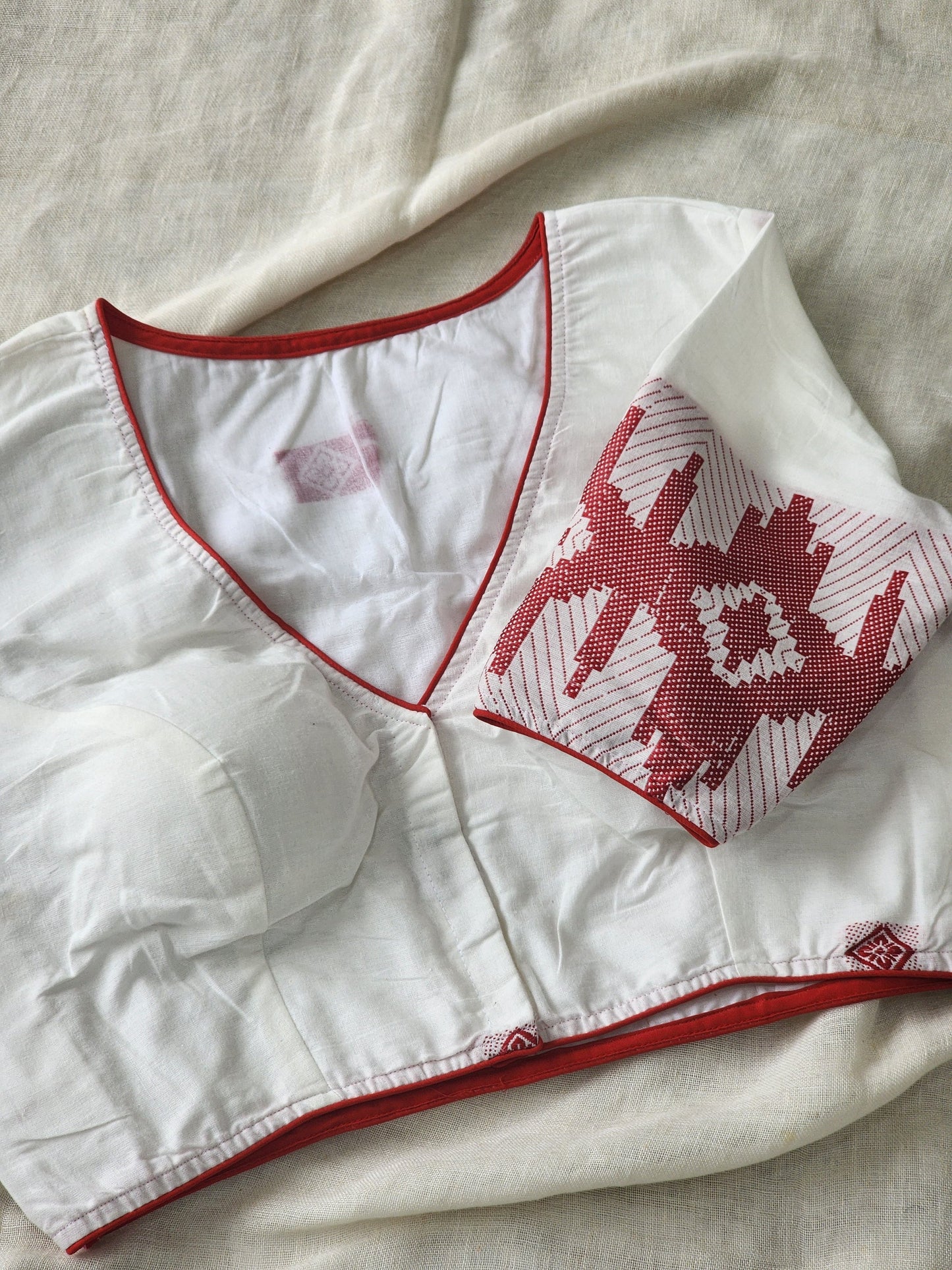 White cotton blouse