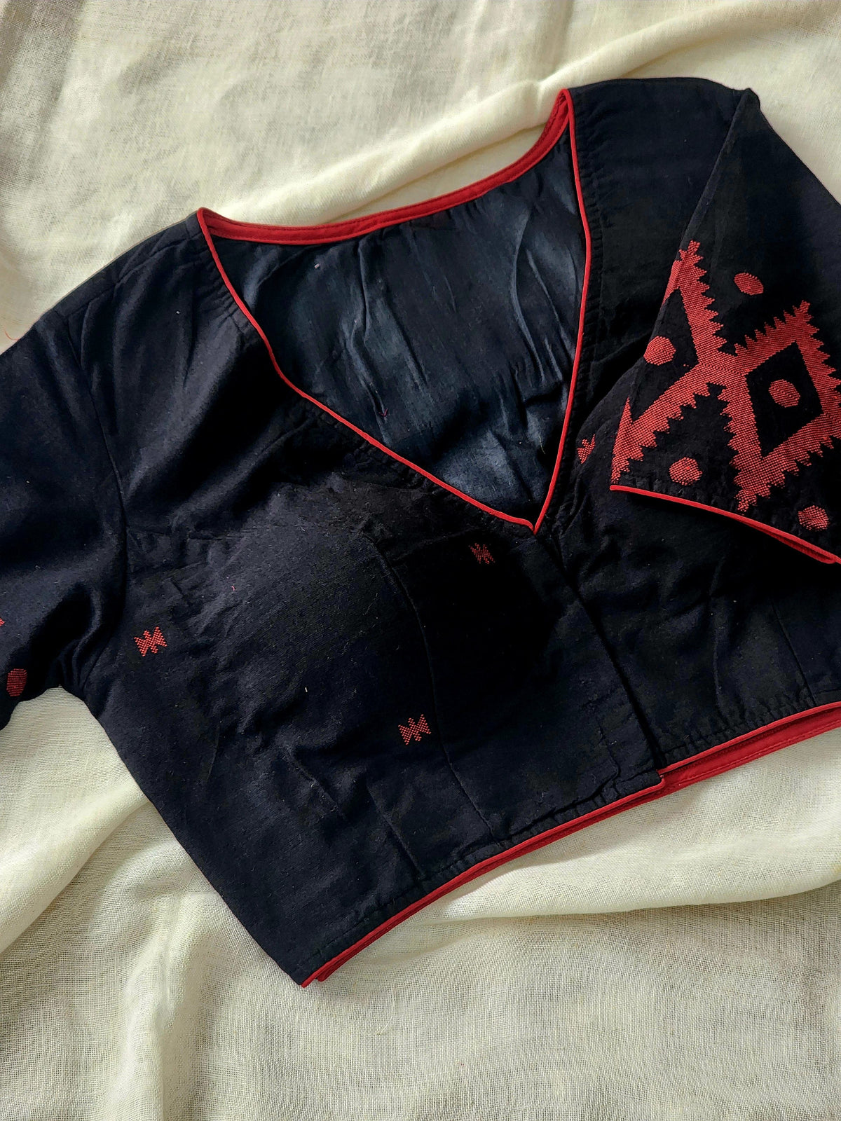 Black cotton blouse