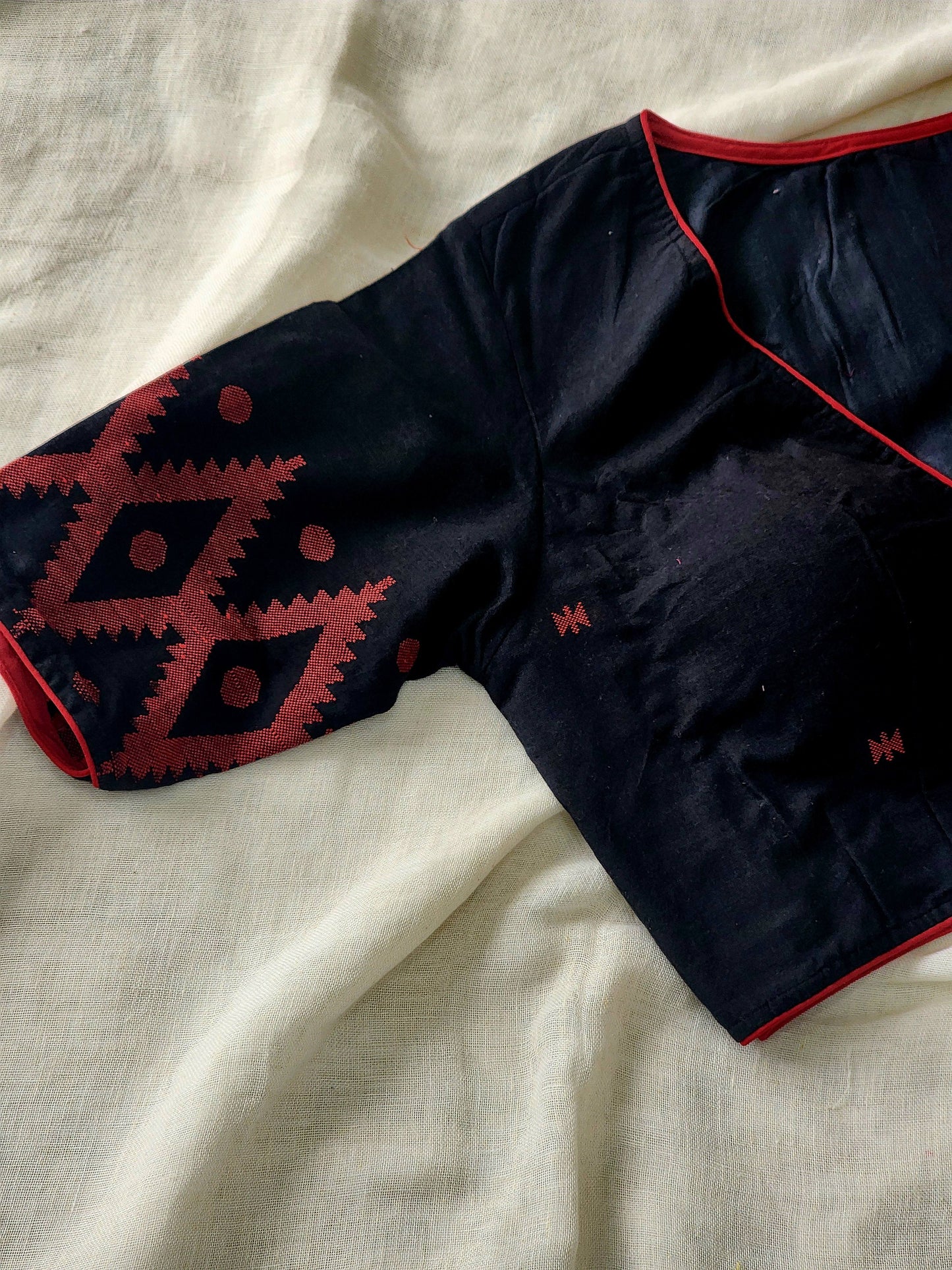 Black cotton blouse