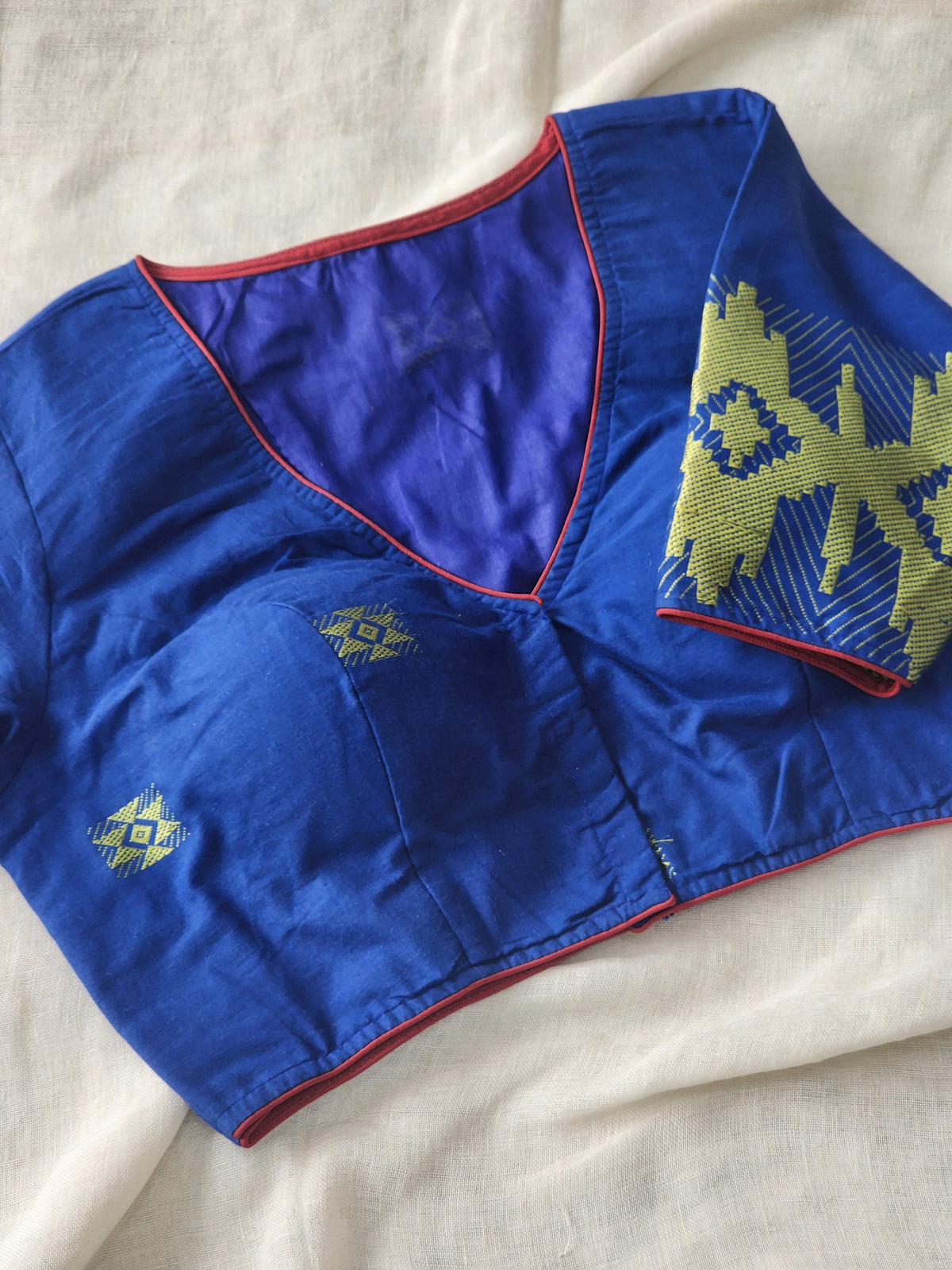Blue cotton blouse