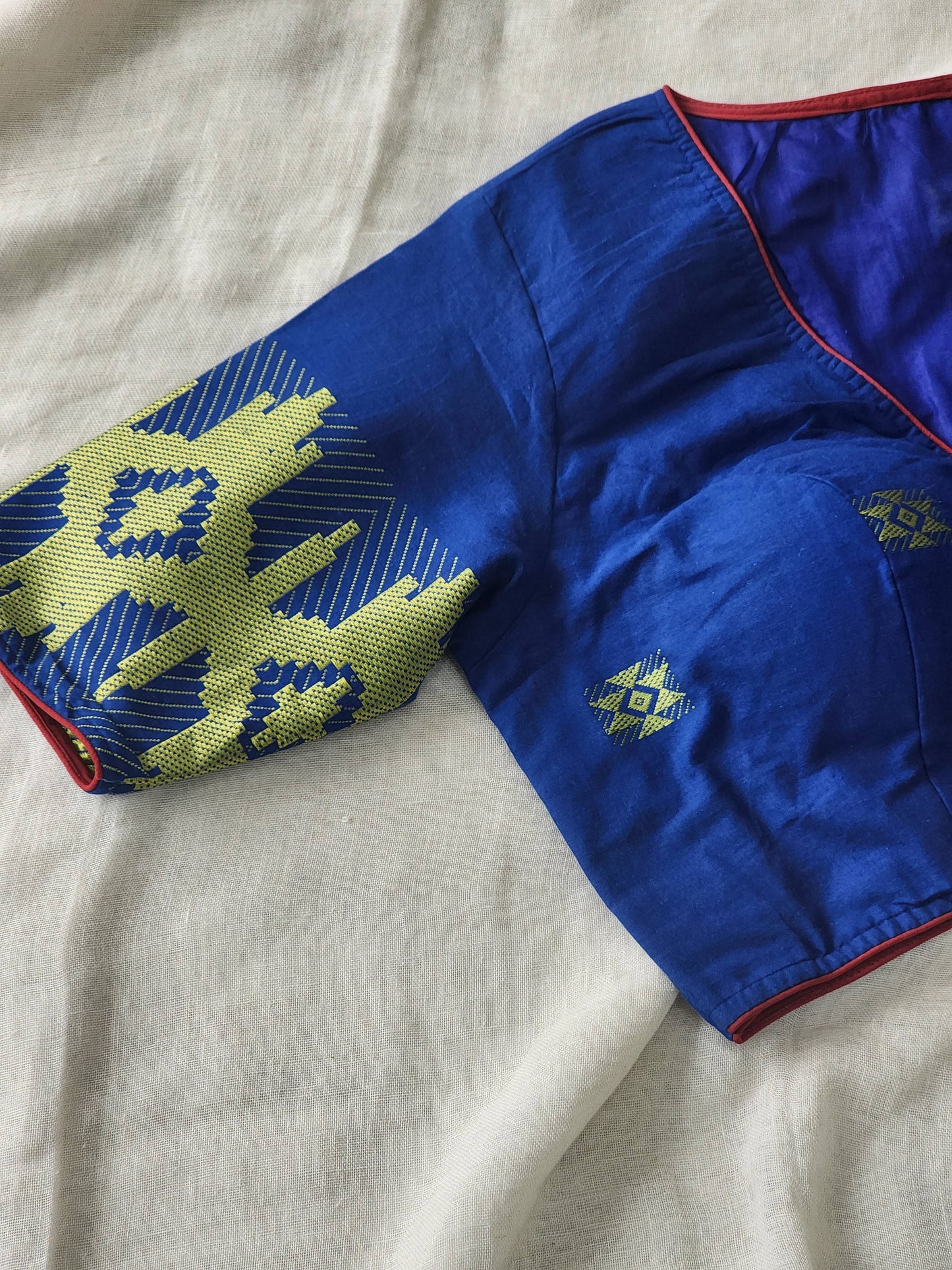 Blue cotton blouse