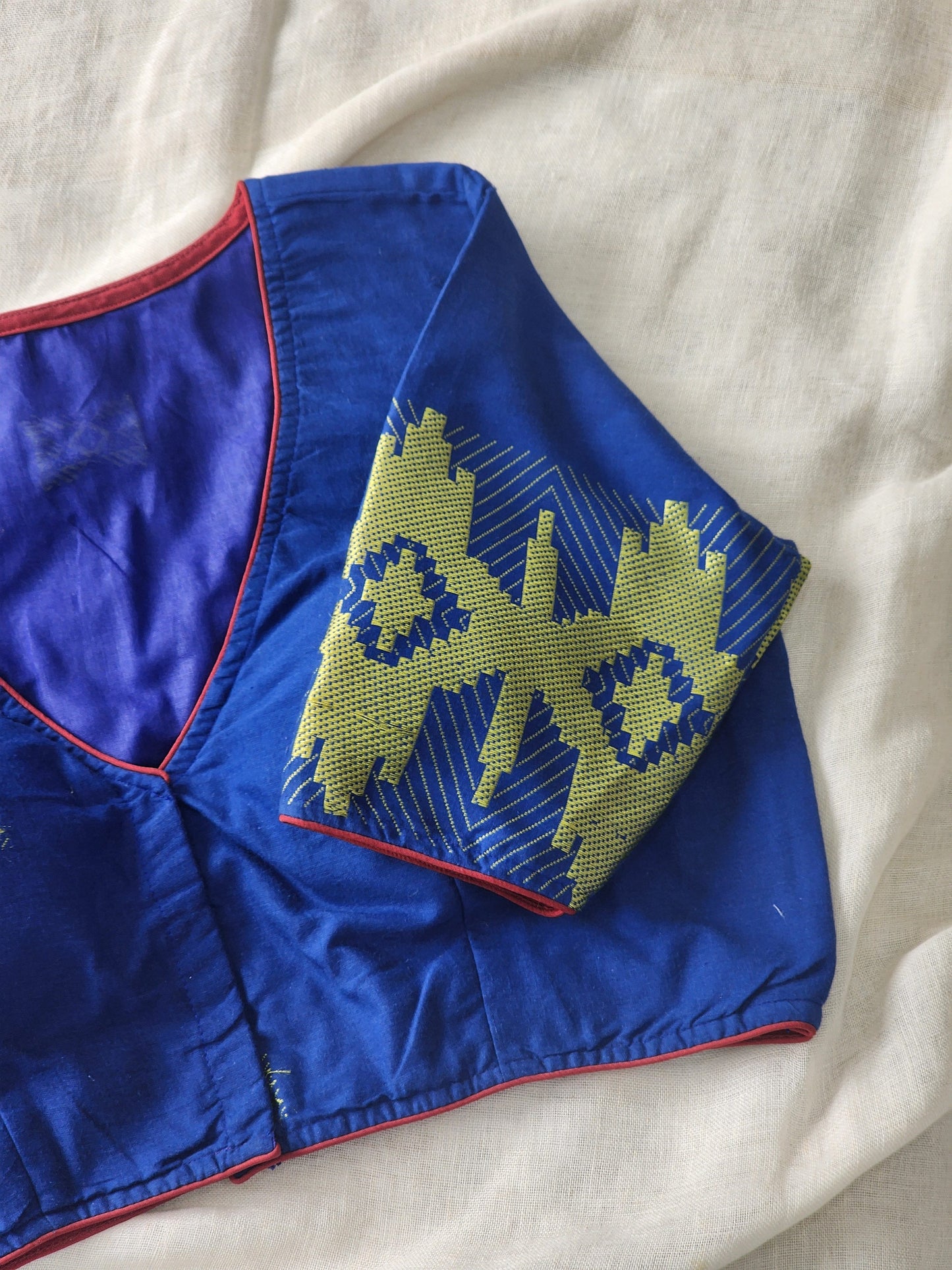 Blue cotton blouse