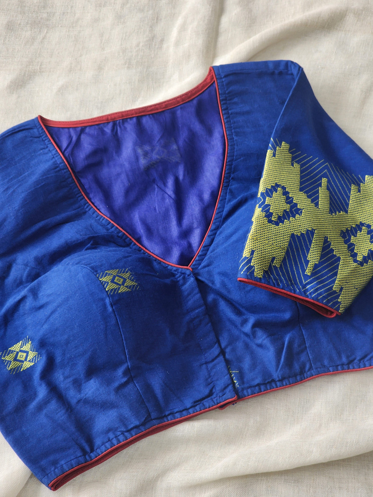 Blue cotton blouse