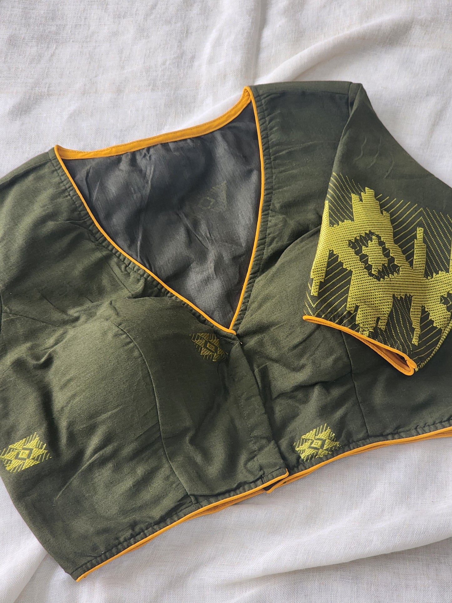 Military Green cotton blouse
