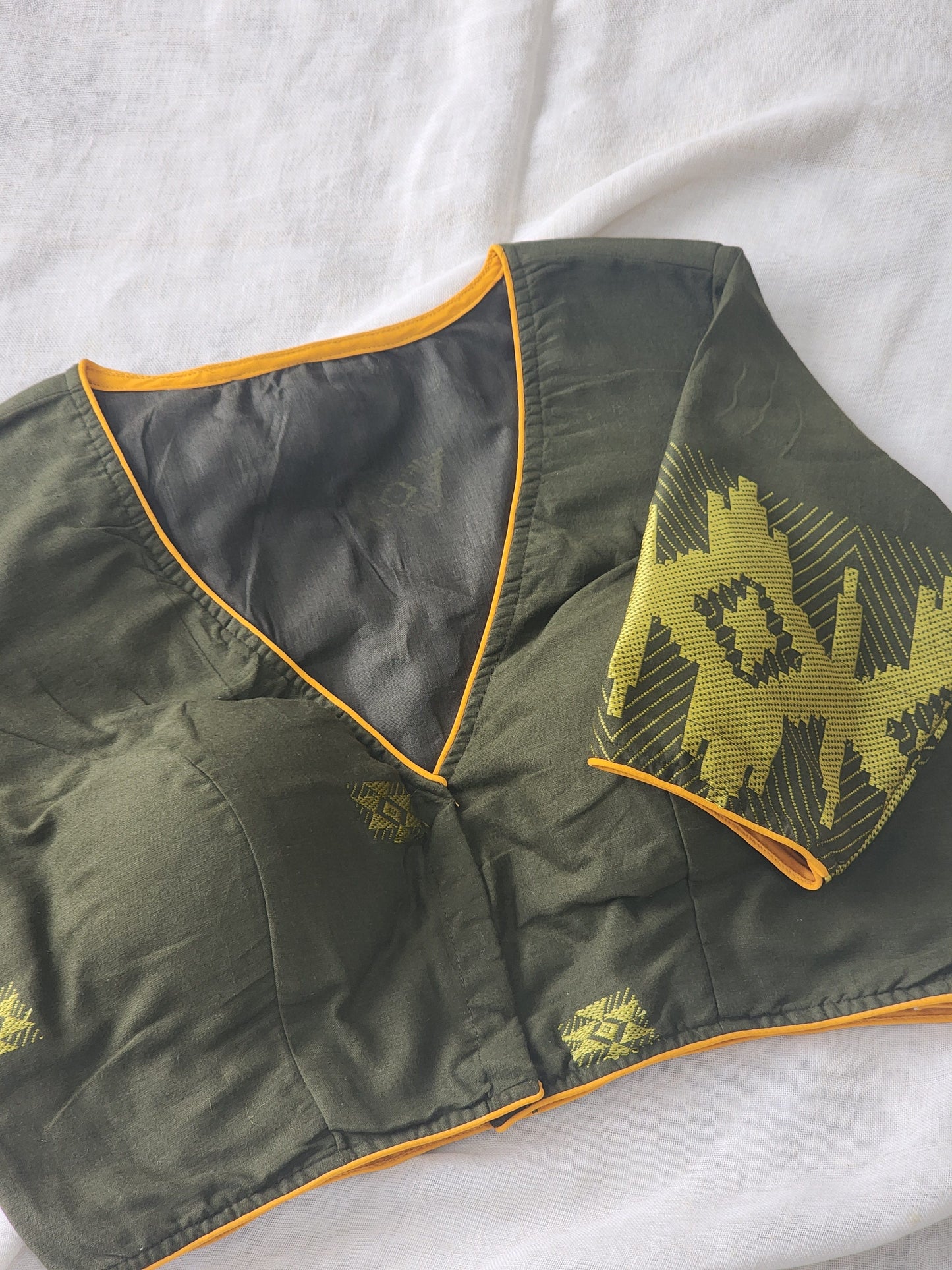 Military Green cotton blouse