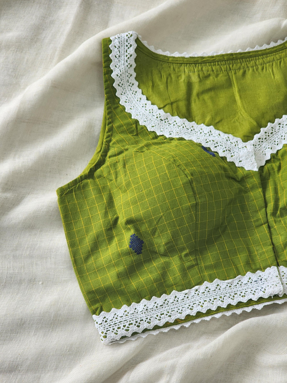 Green cotton blouse