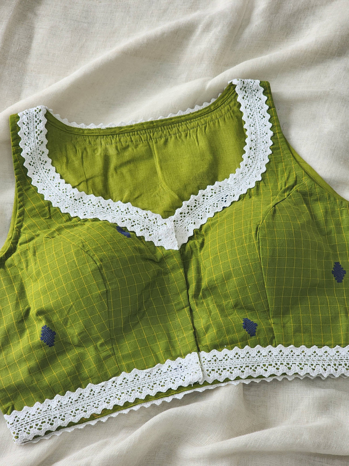 Green cotton blouse