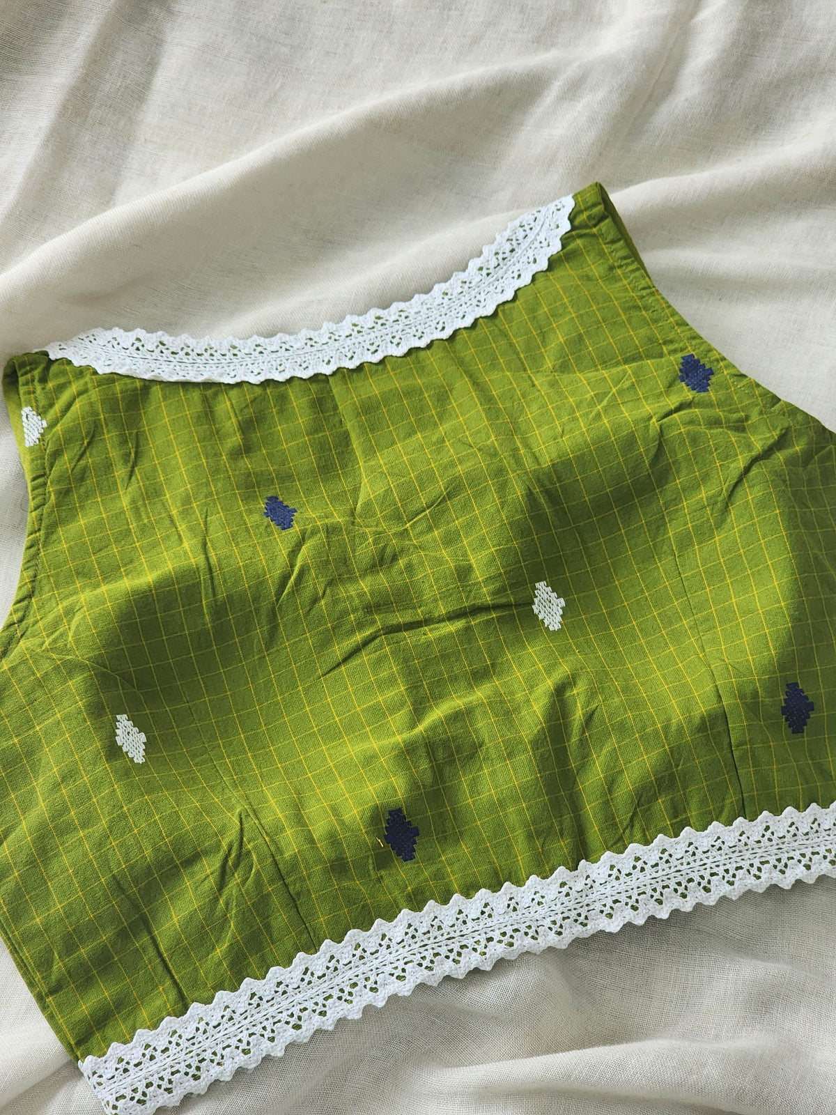 Green cotton blouse