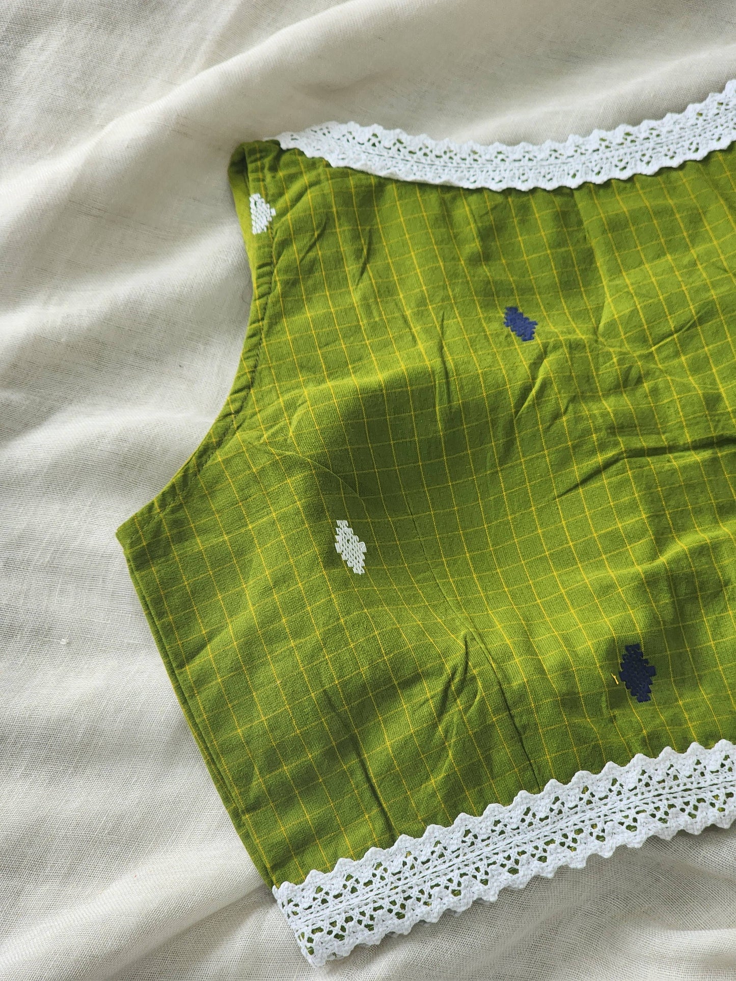 Green cotton blouse