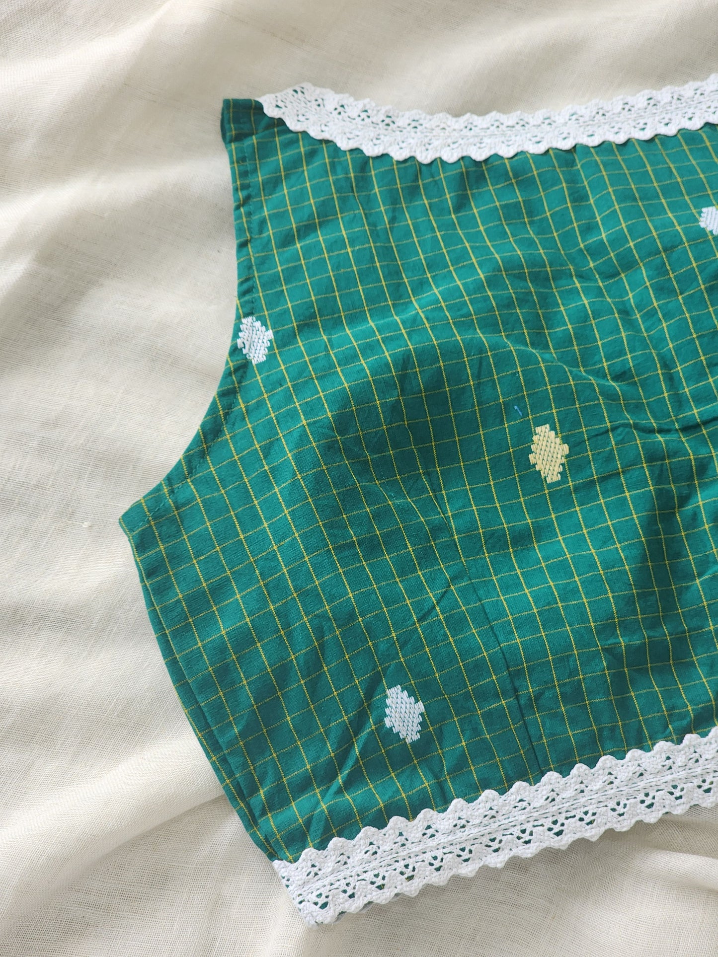 Bottle Green cotton blouse
