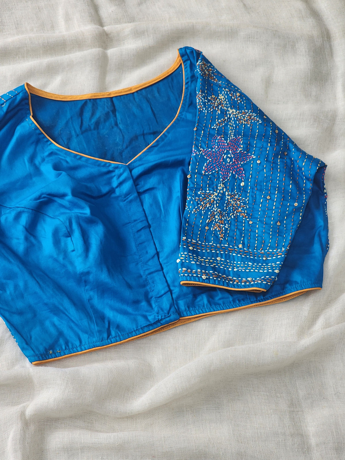Blue cotton blouse
