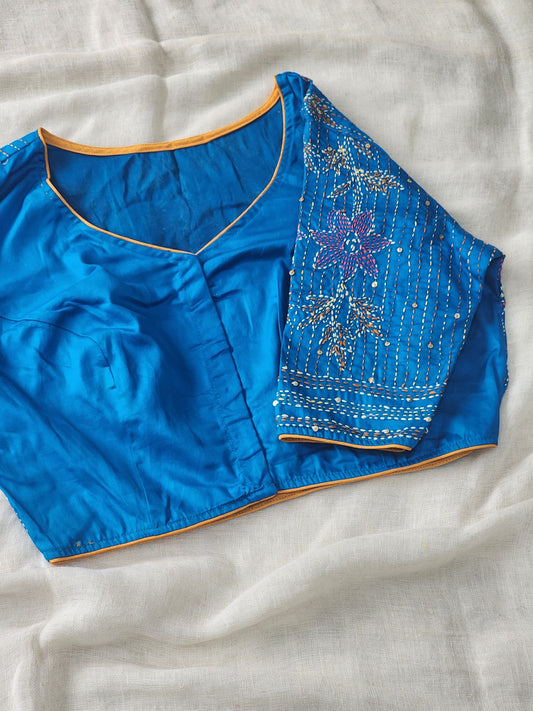 Blue cotton blouse