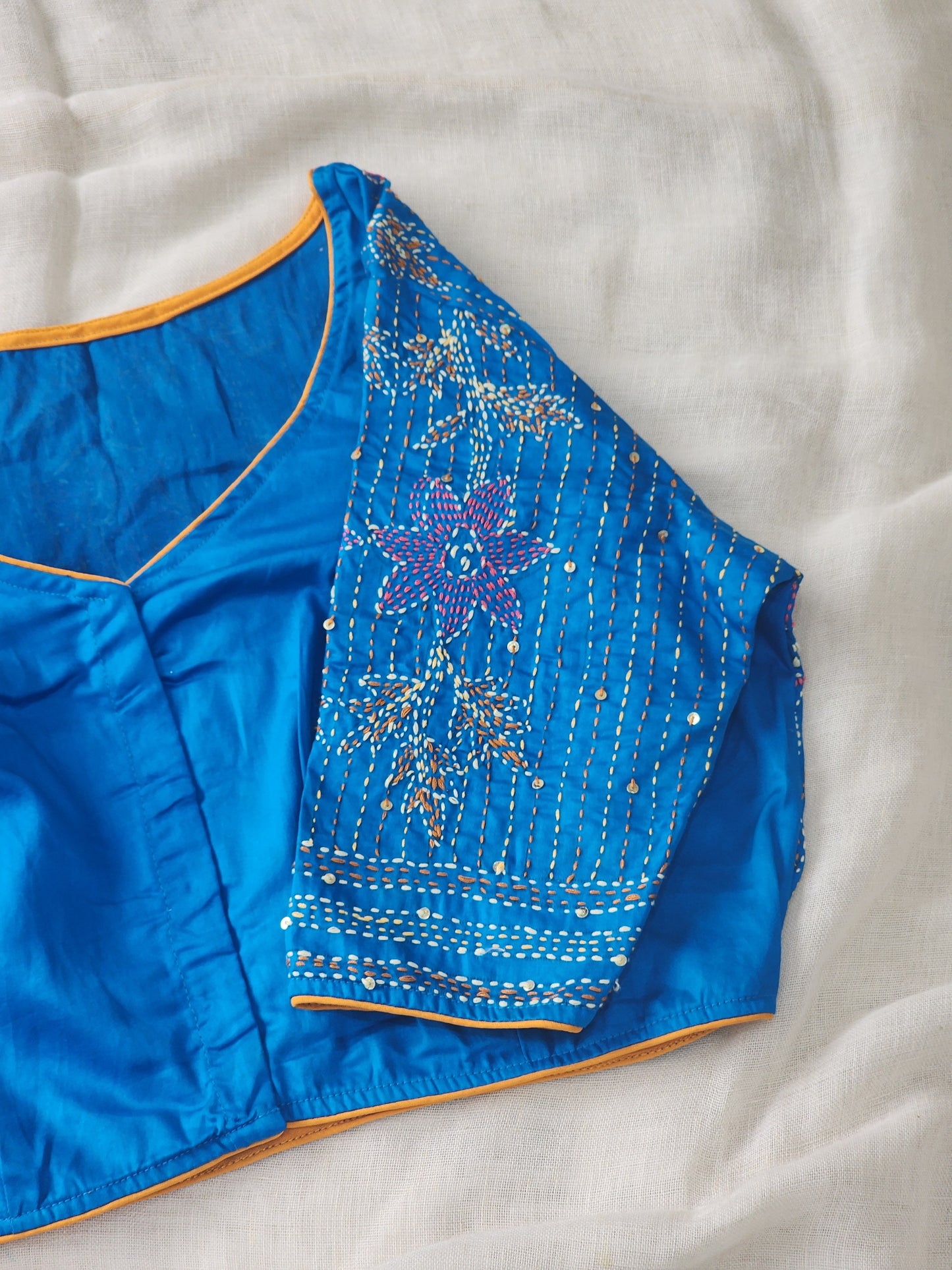 Blue cotton blouse
