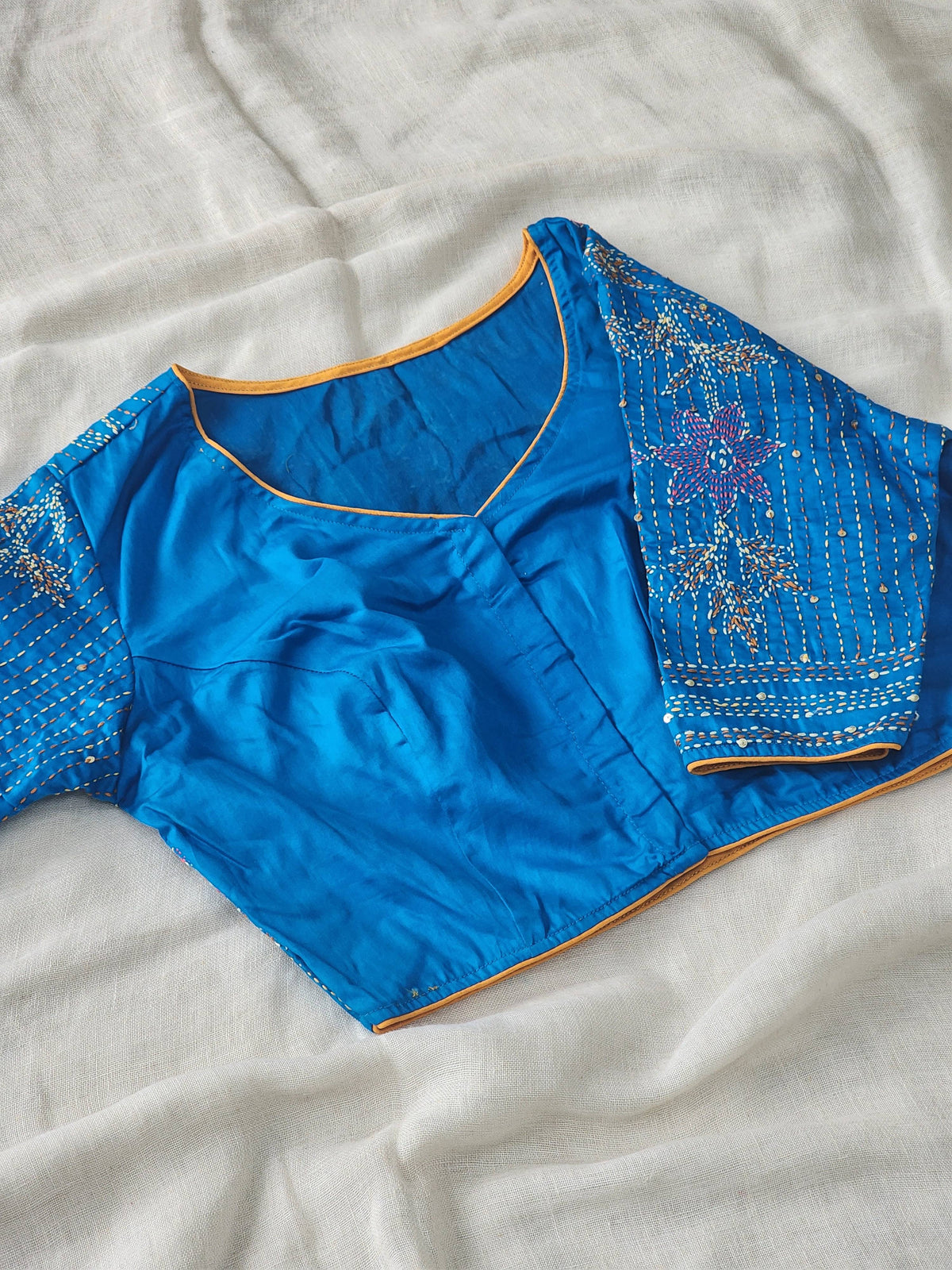 Blue cotton blouse