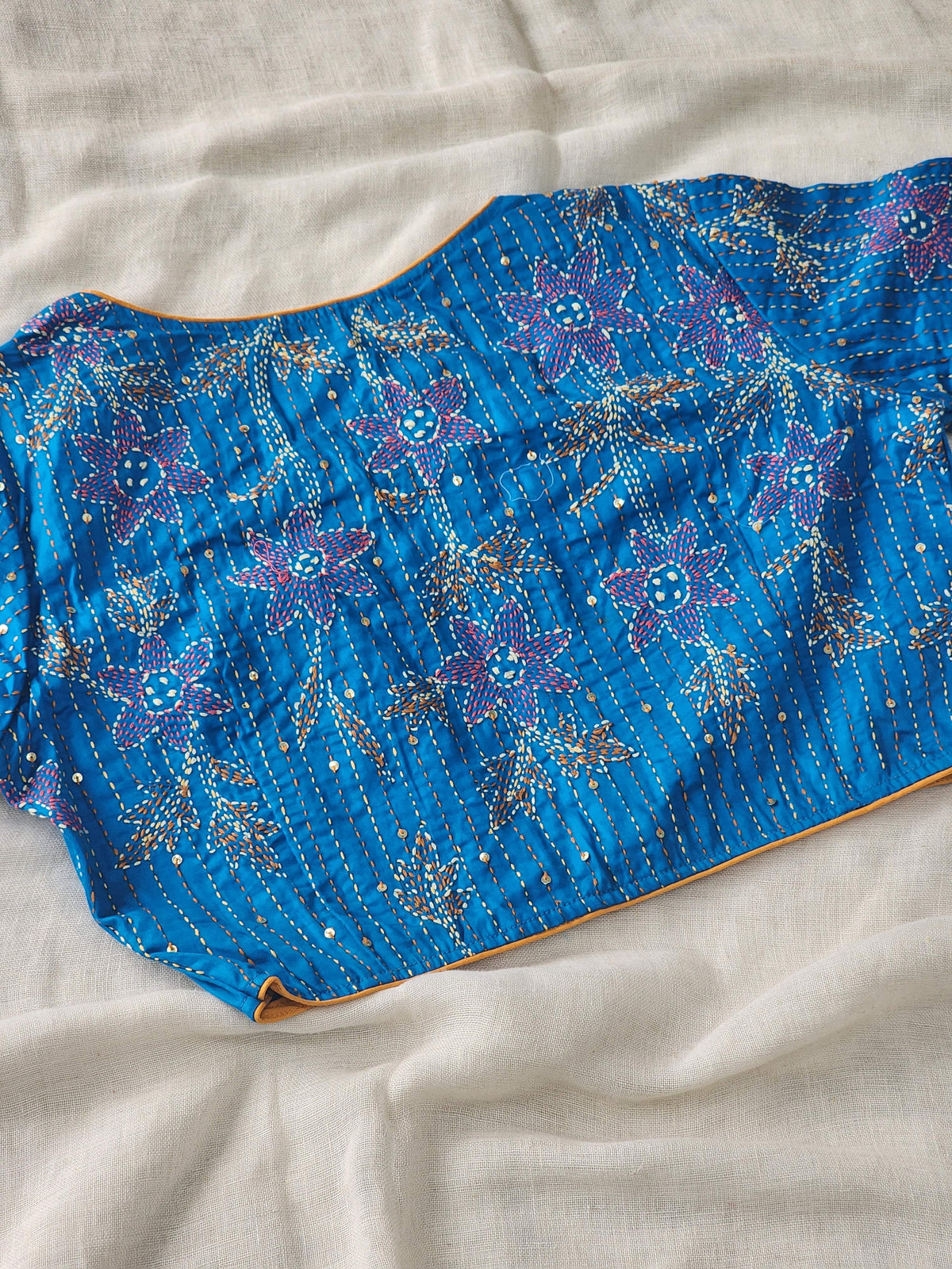Blue cotton blouse