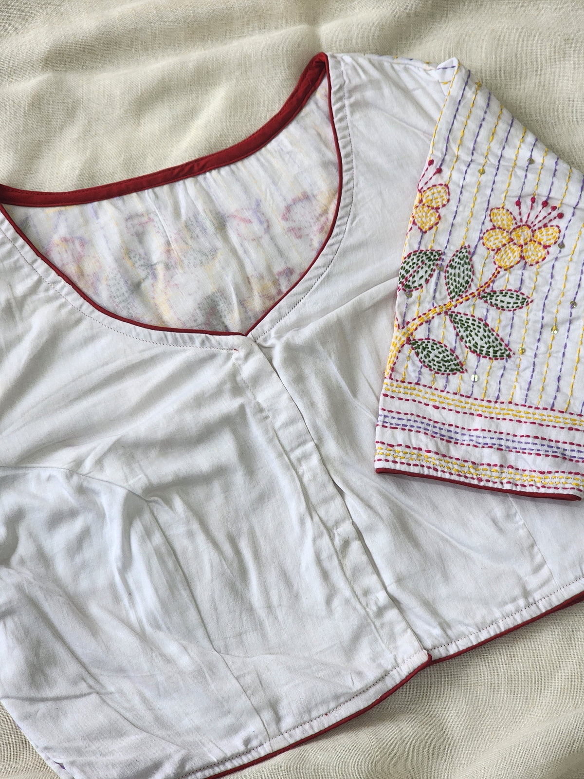 White cotton blouse
