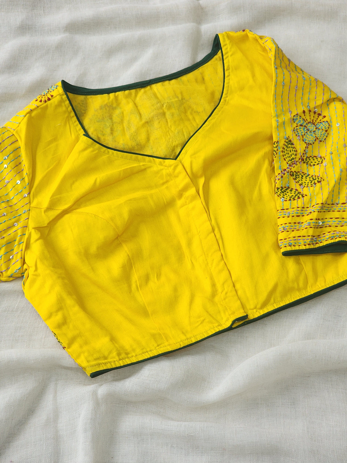 Yellow cotton blouse