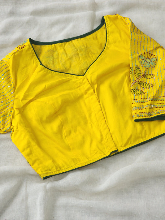 Yellow cotton blouse
