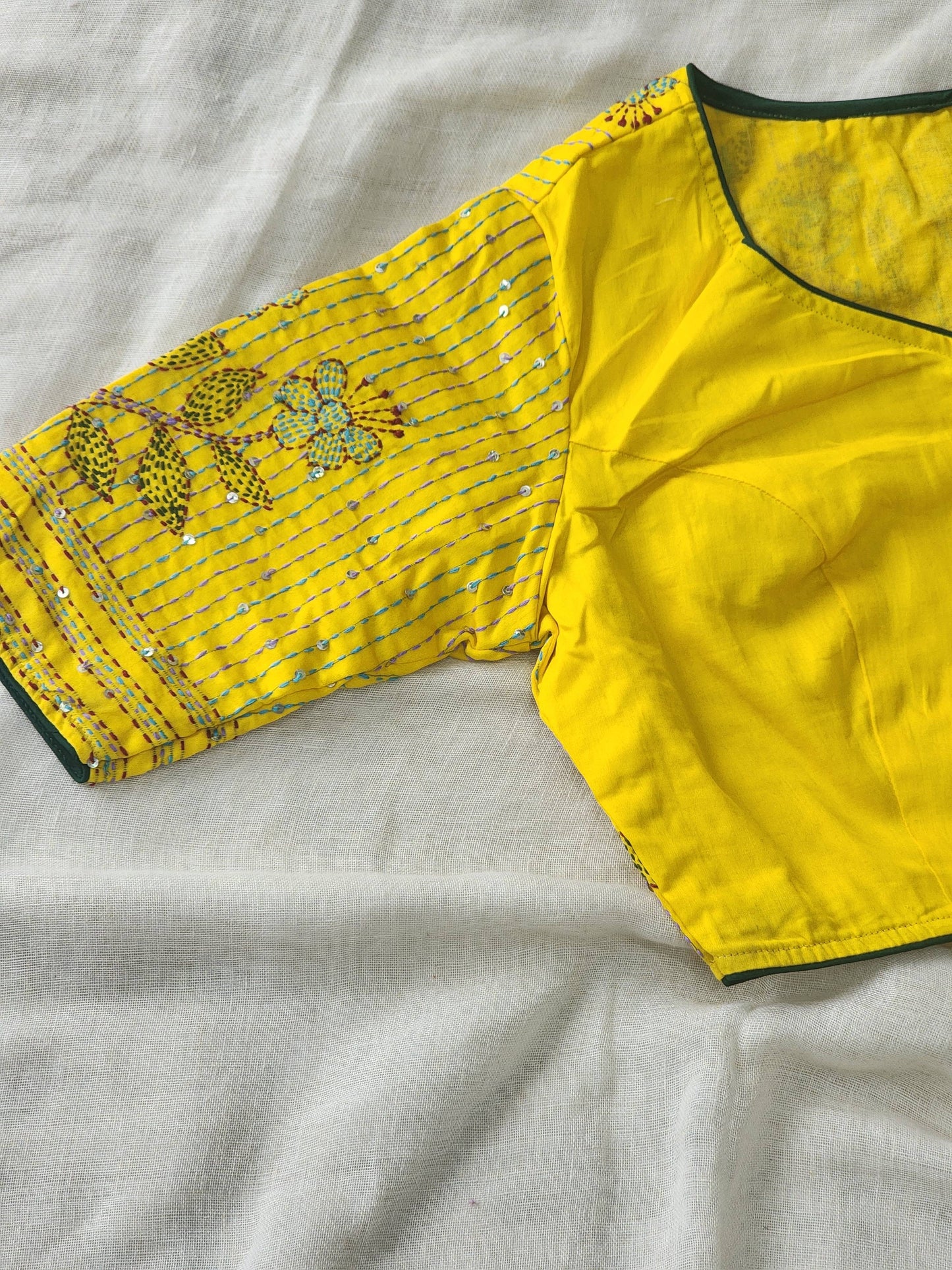 Yellow cotton blouse