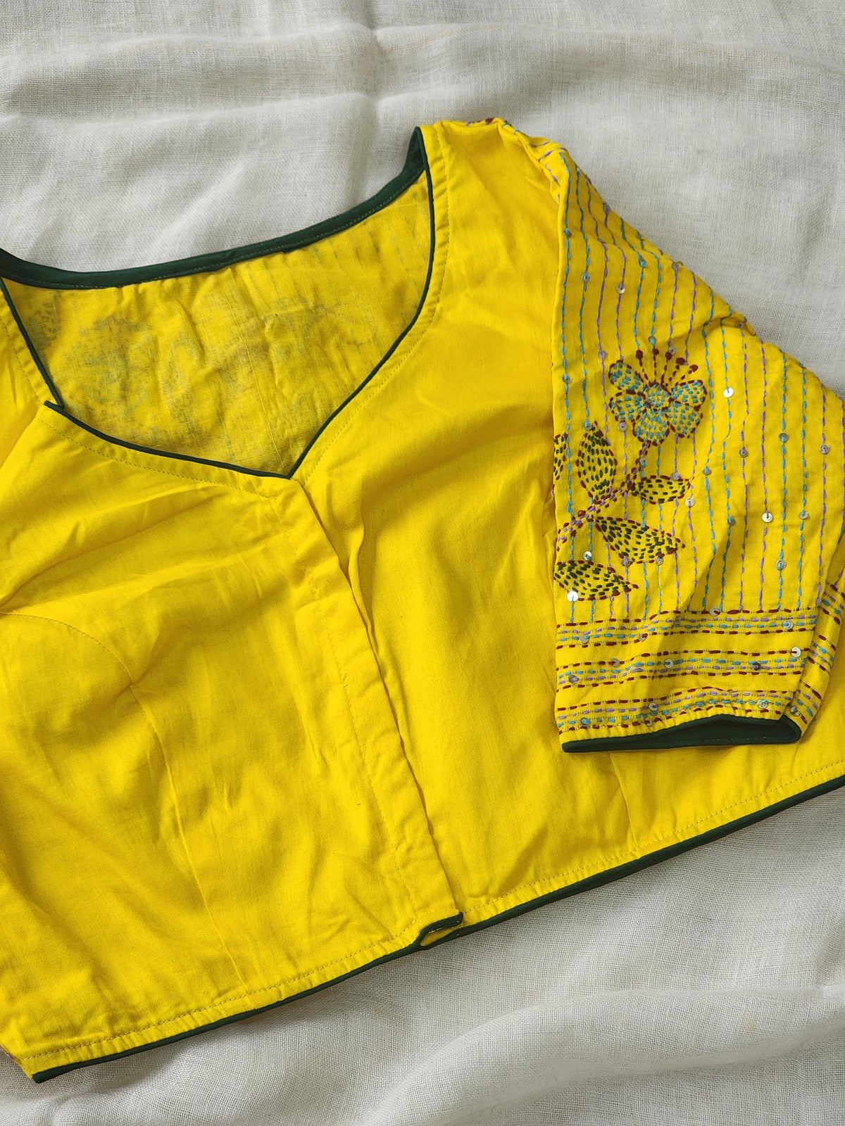 Yellow cotton blouse