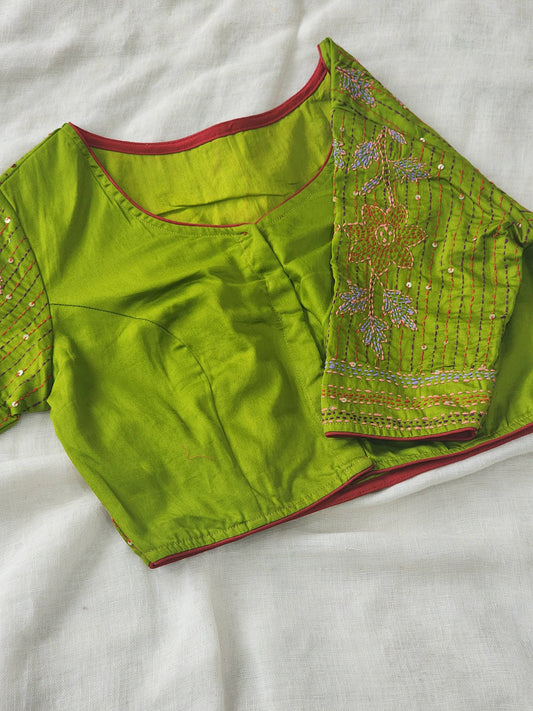 Green cotton blouse