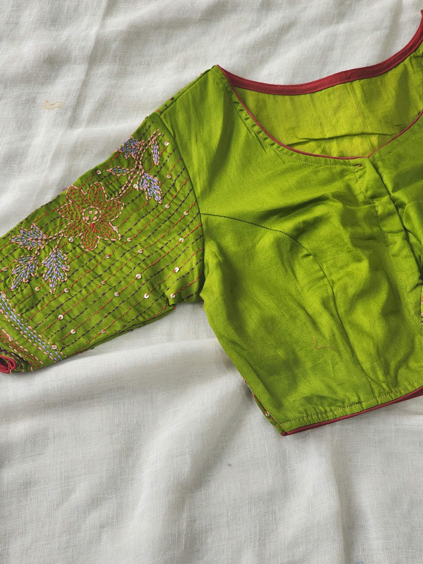 Green cotton blouse