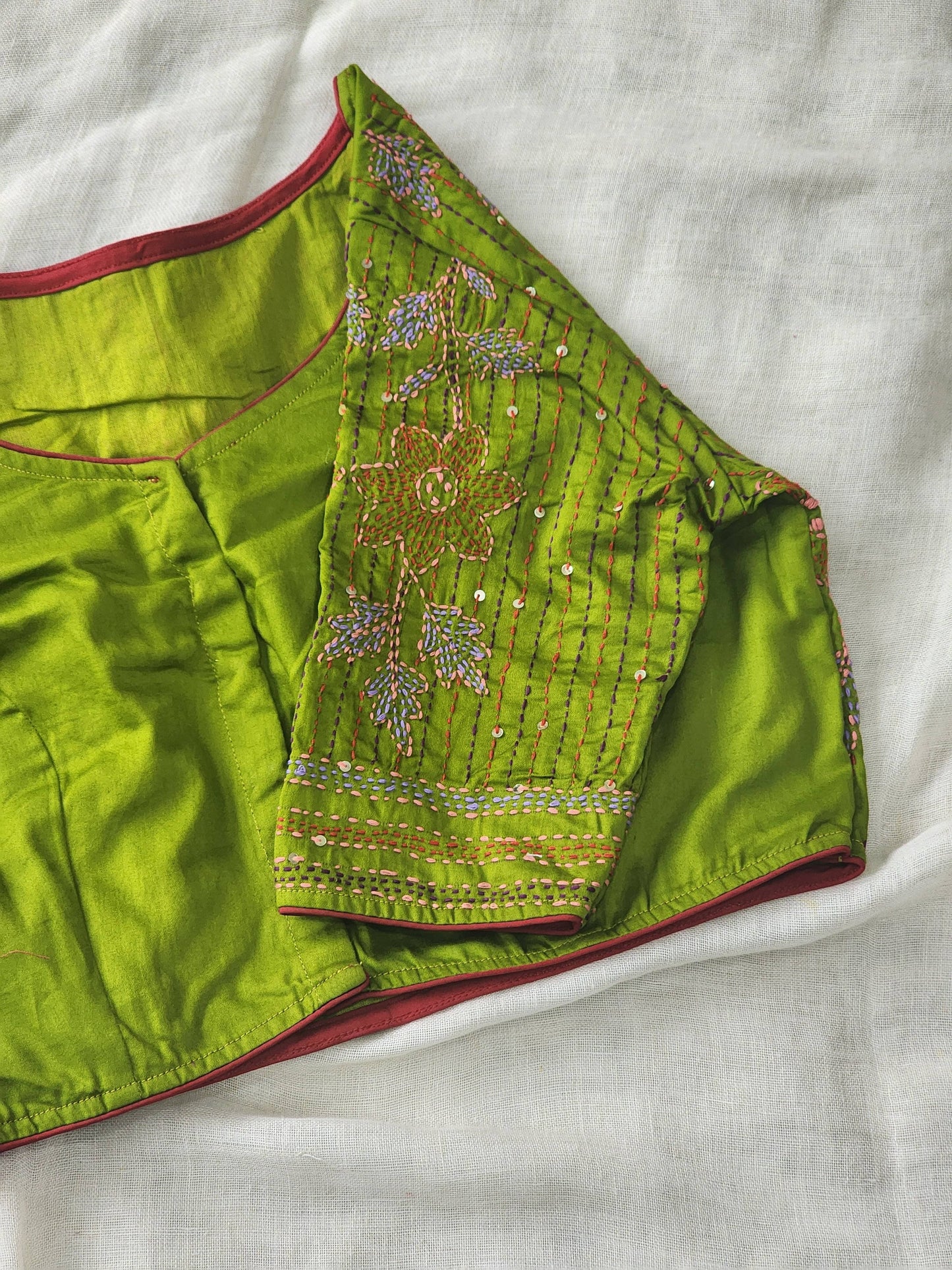 Green cotton blouse