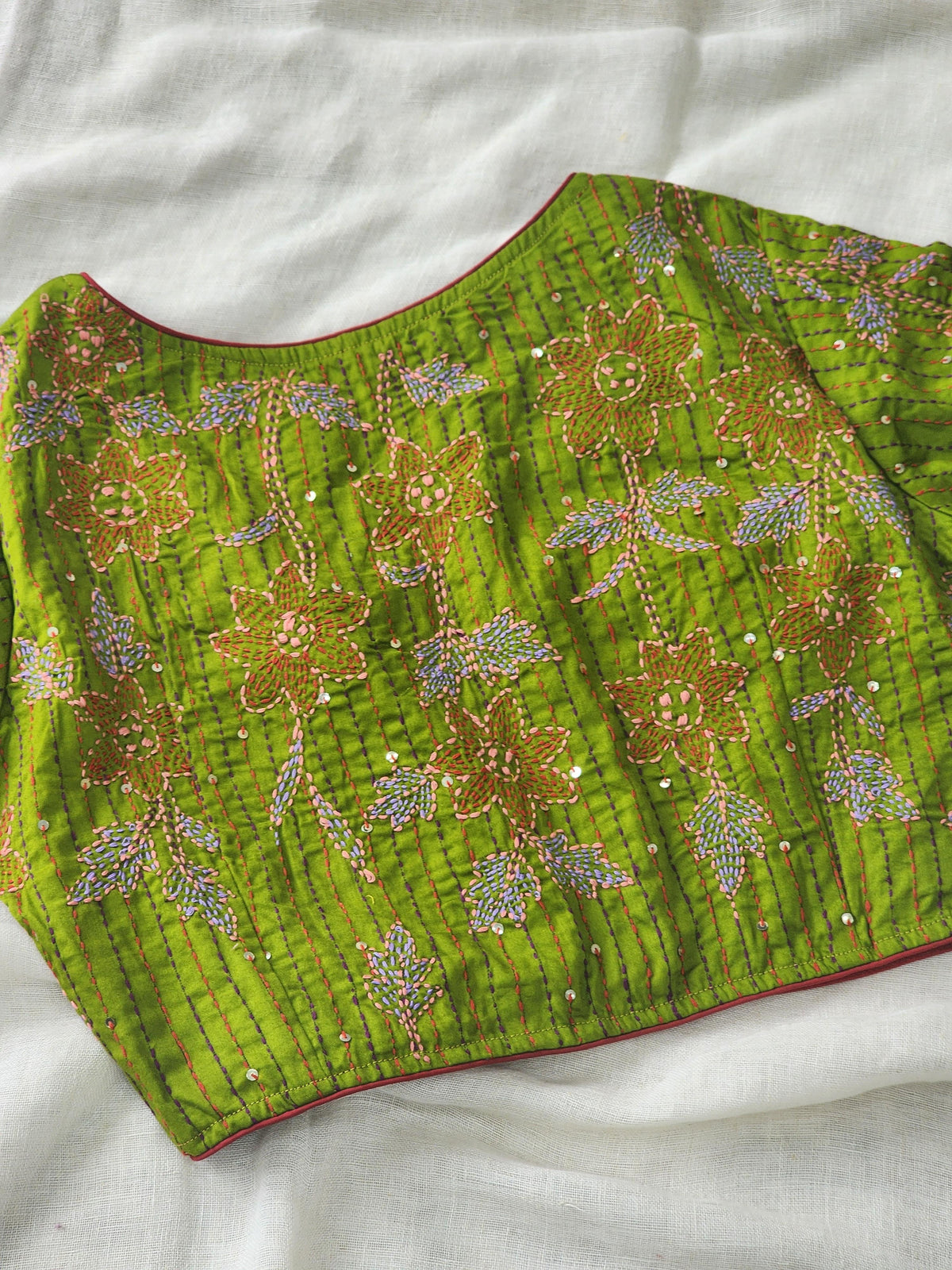 Green cotton blouse