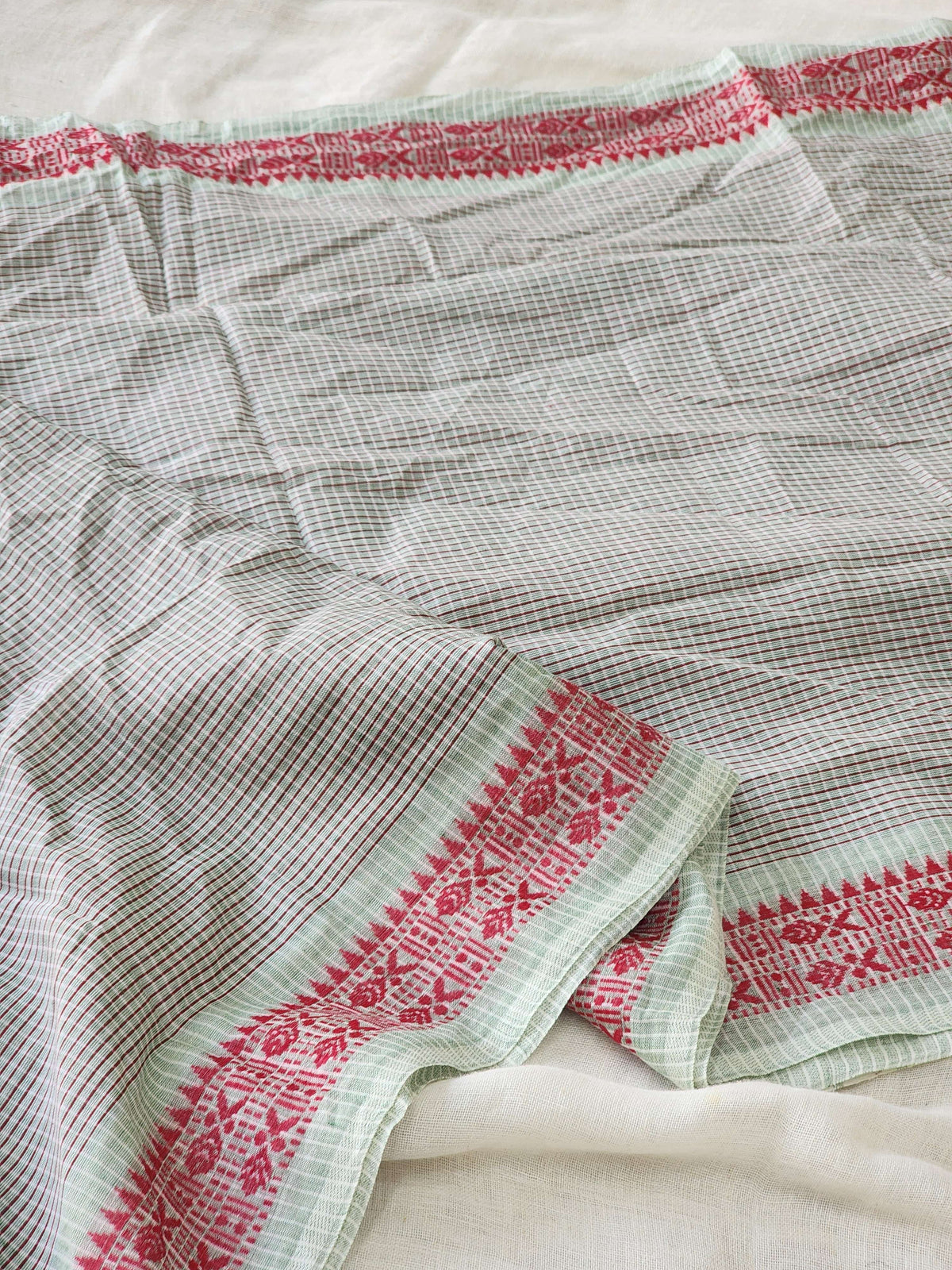Green Dhonekhali Cotton Saree