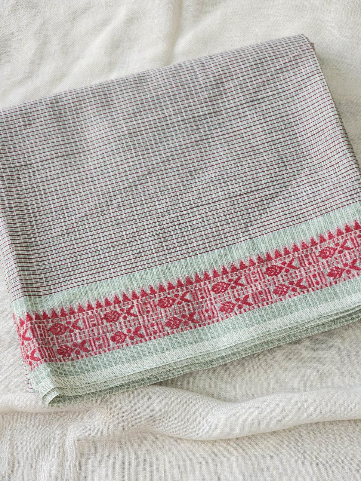 Green Dhonekhali Cotton Saree