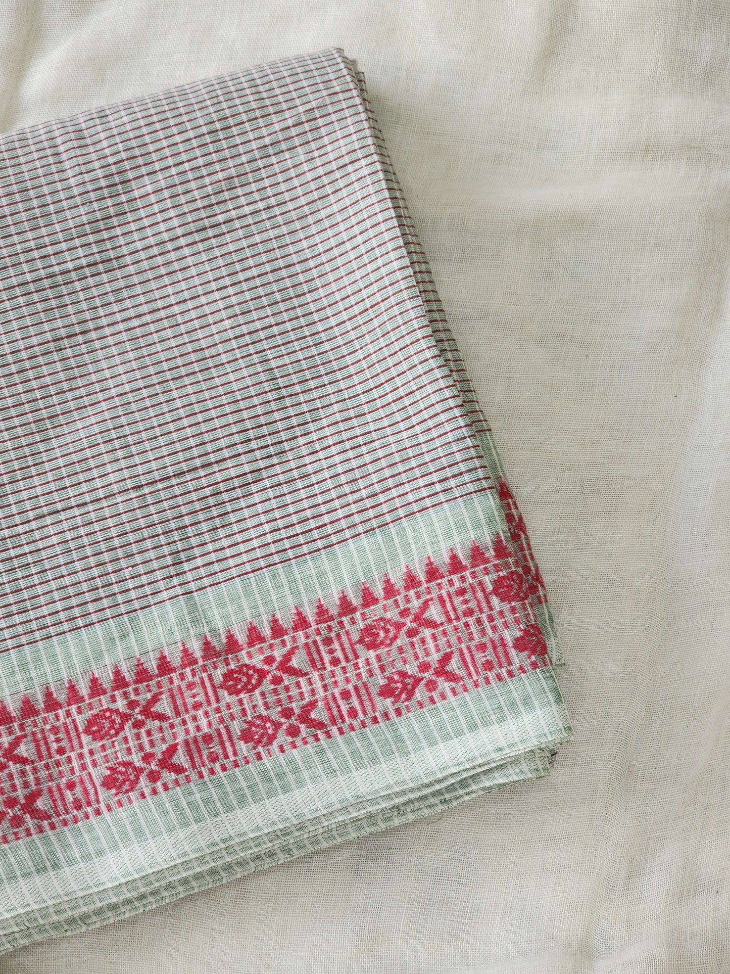 Green Dhonekhali Cotton Saree