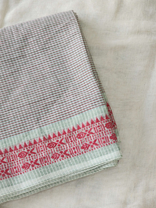Green Dhonekhali Cotton Saree