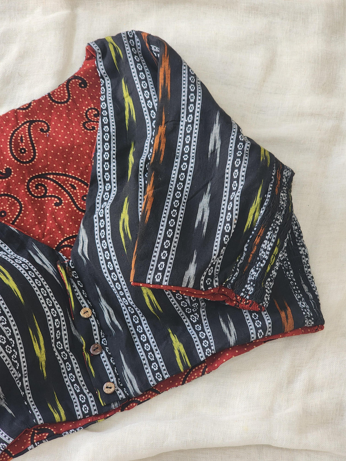 Black Reversible Cotton Blouse