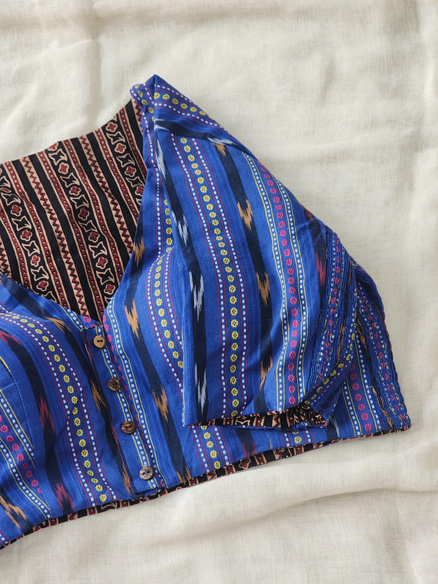 Black&Blue Reversible Cotton Blouse