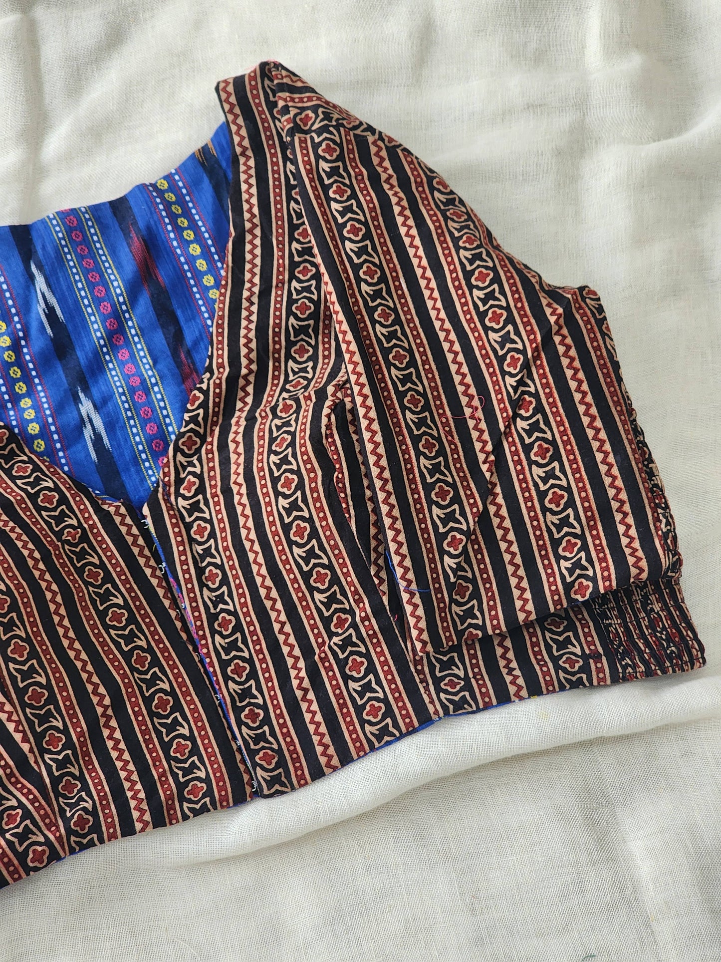 Black&Blue Reversible Cotton Blouse