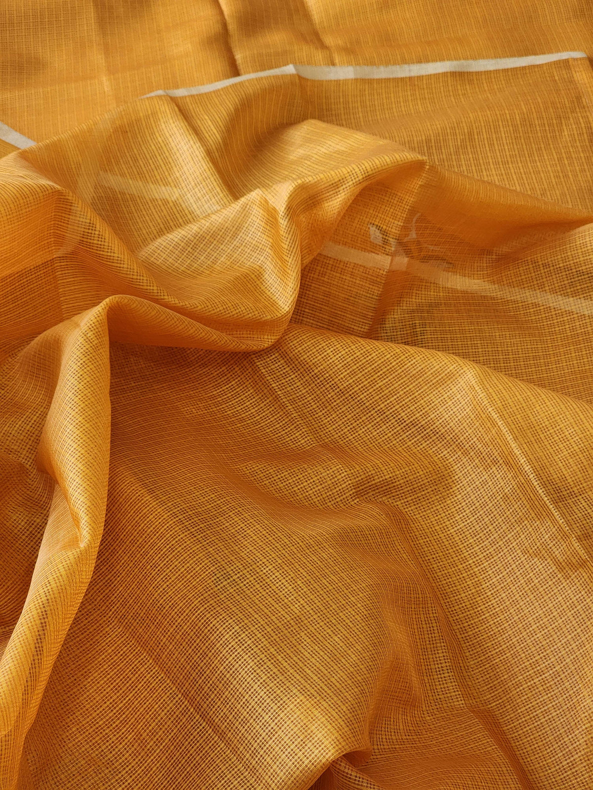 Mustard Kota Silk Saree