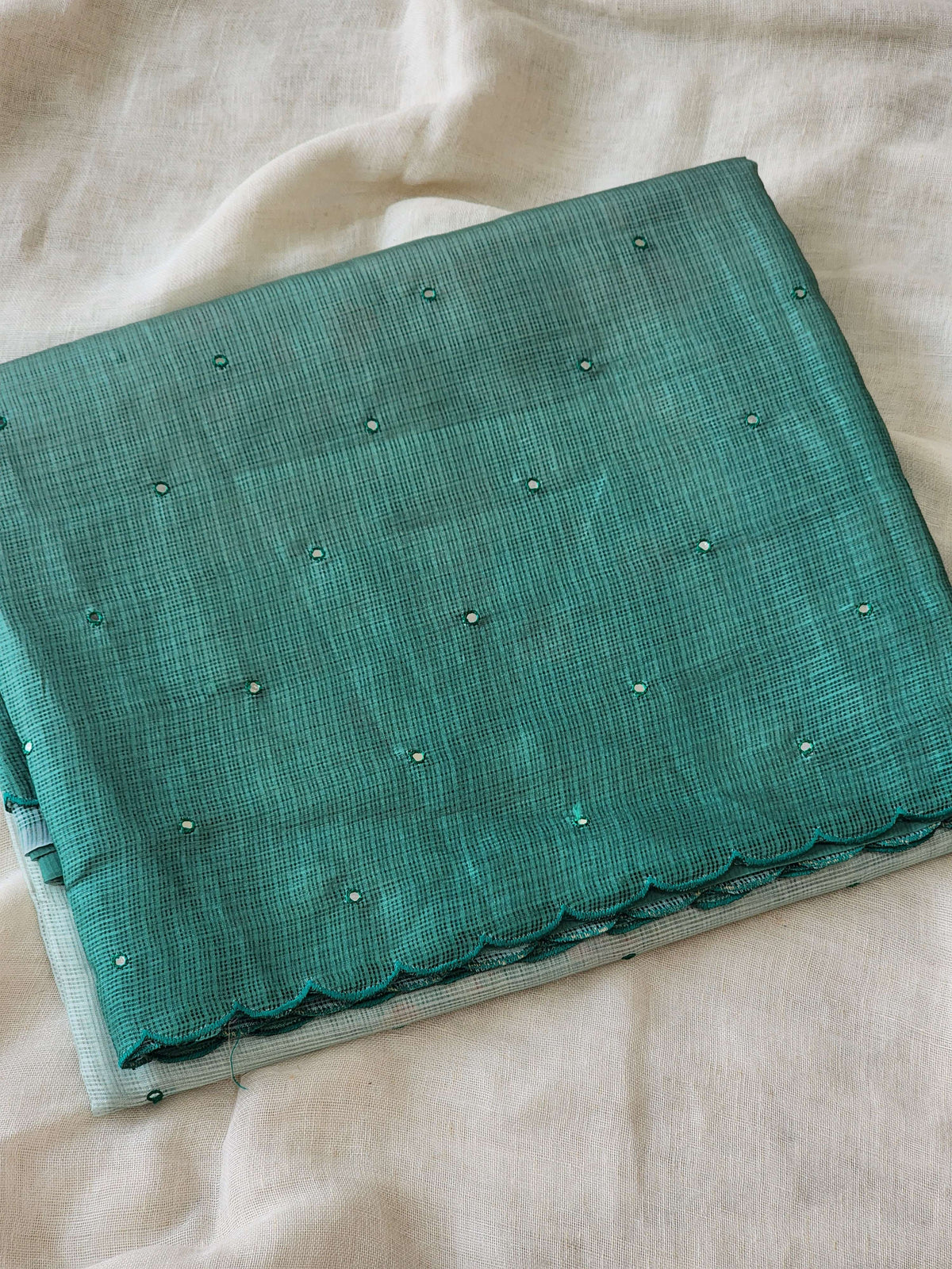 Sea Green Kota Silk Saree