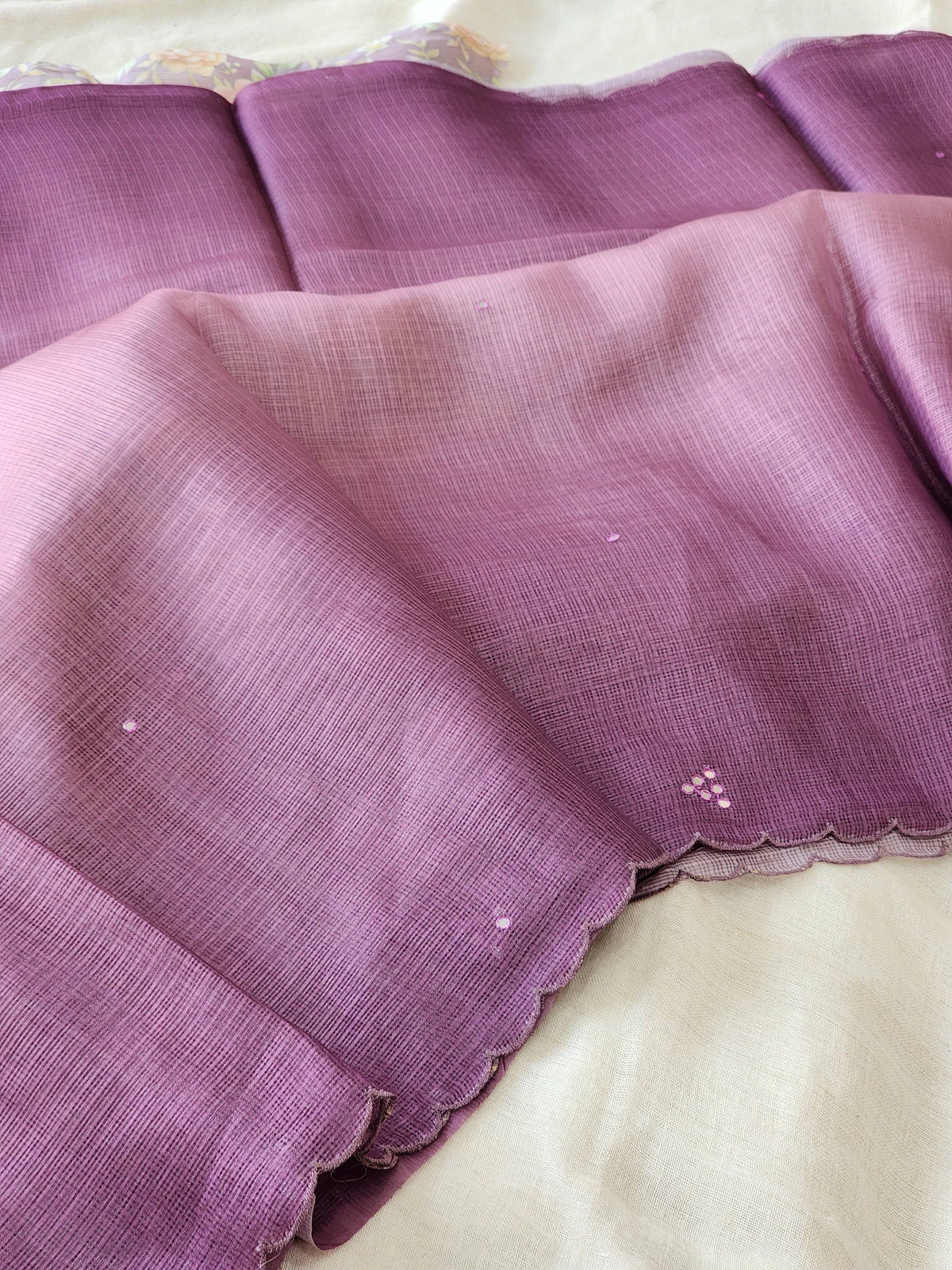 Purple Kota Silk Saree