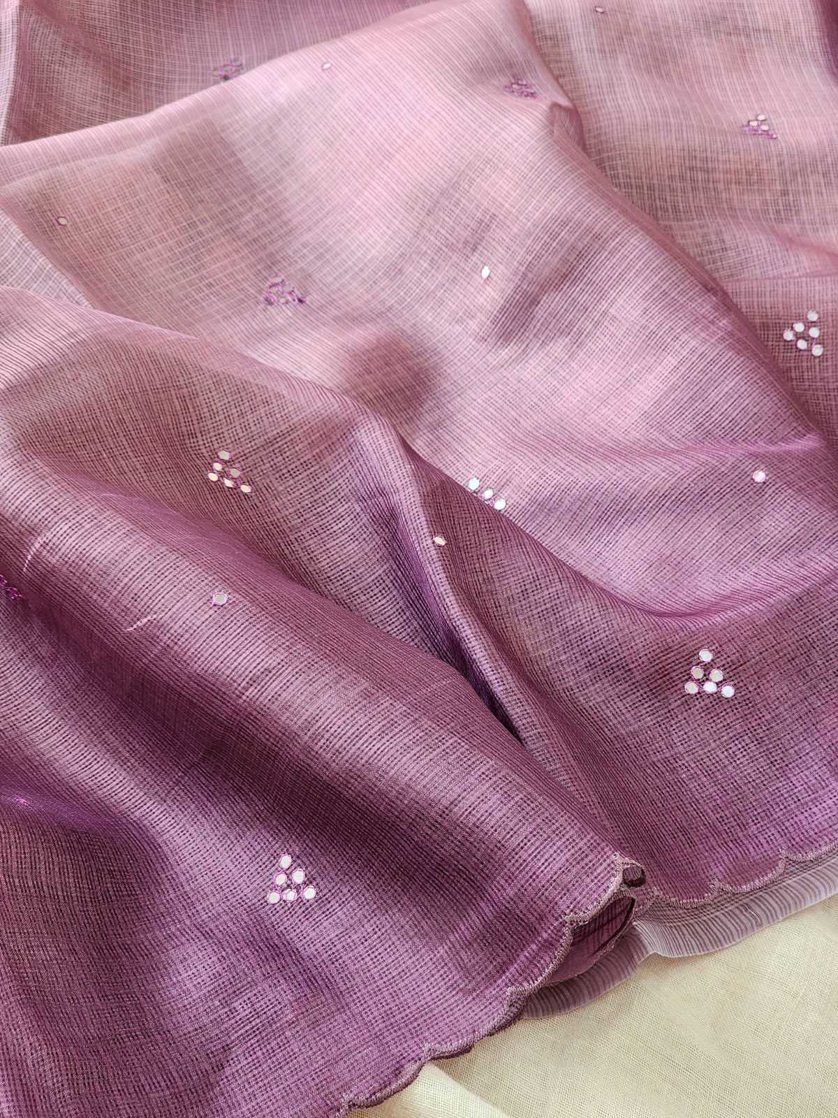 Purple Kota Silk Saree