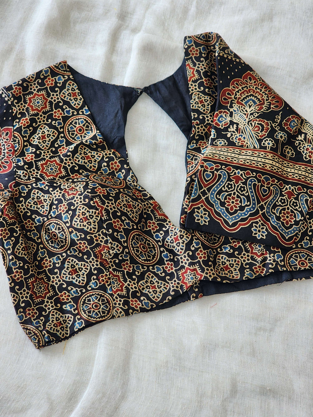 Black modal silk blouse